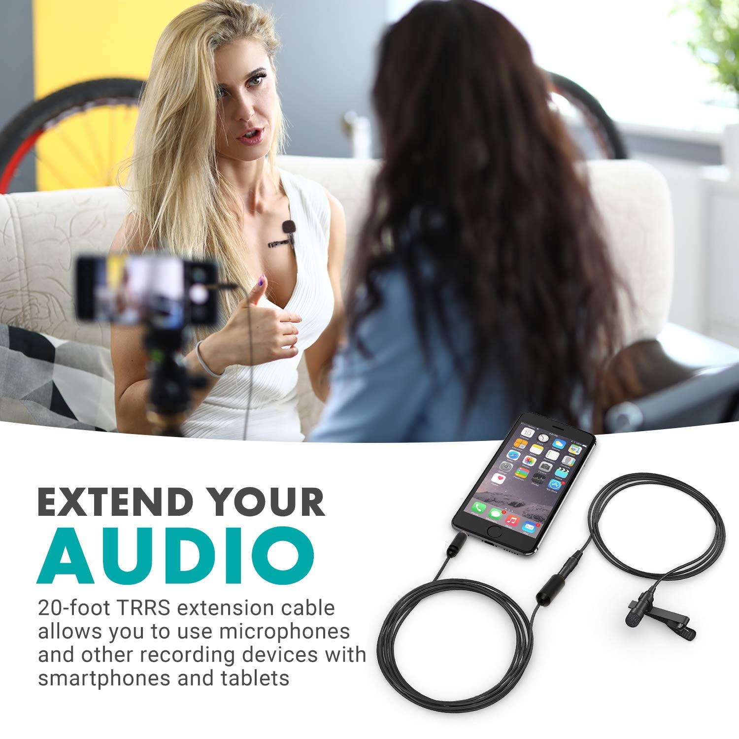 Movo PM Series TRRS Microphones for Apple iPhone, iPad, iPod Touch, Android and Windows Smartphones  - Like New