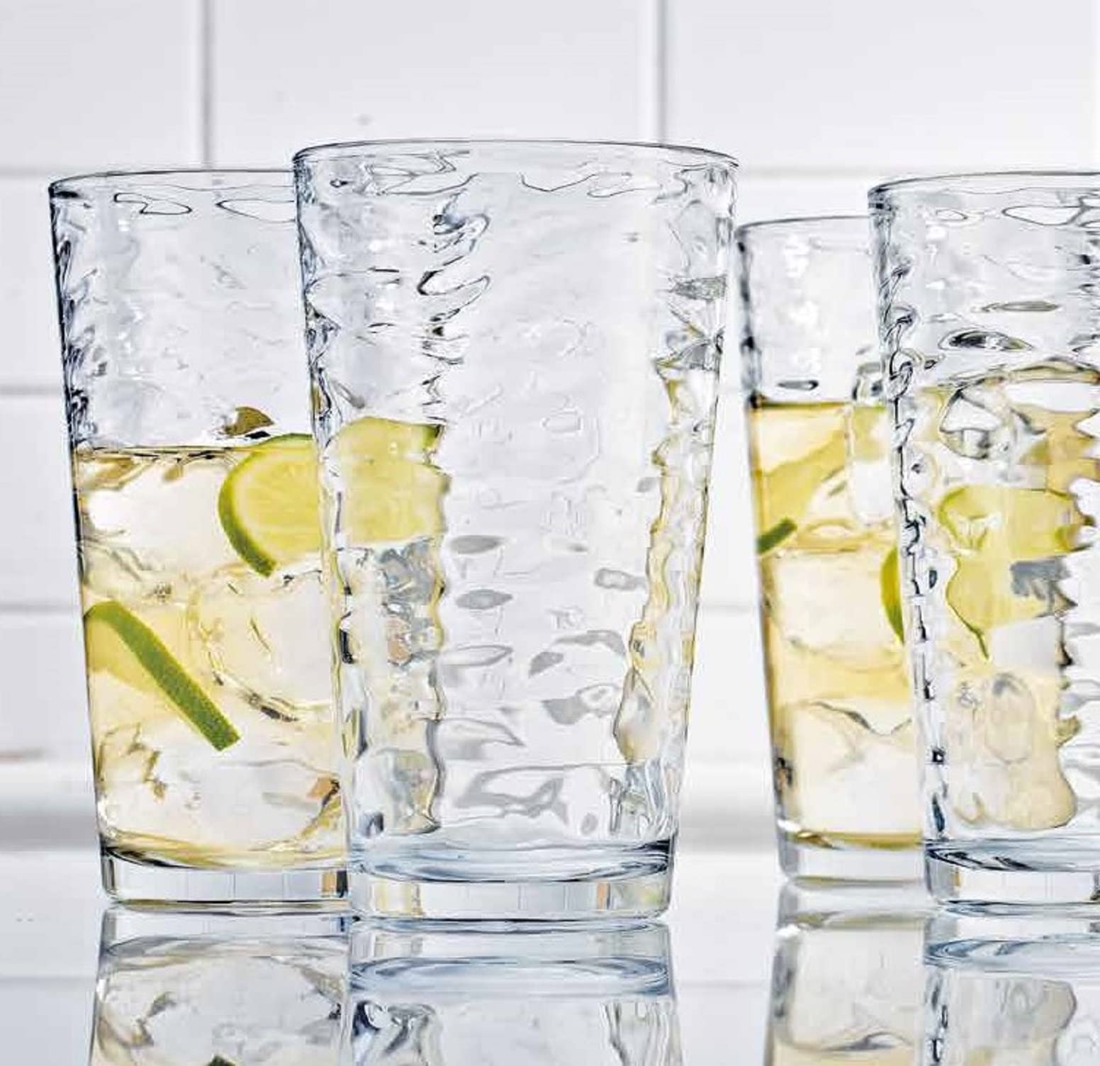 Glaver's Drinking Glasses Set of 10 Highball Glass Cups, Premium Glass Quality Coolers 17 Oz. Glassware. Ideal for Water, Juice, Cocktails, and Iced Tea. Dishwasher Safe.�  - Good