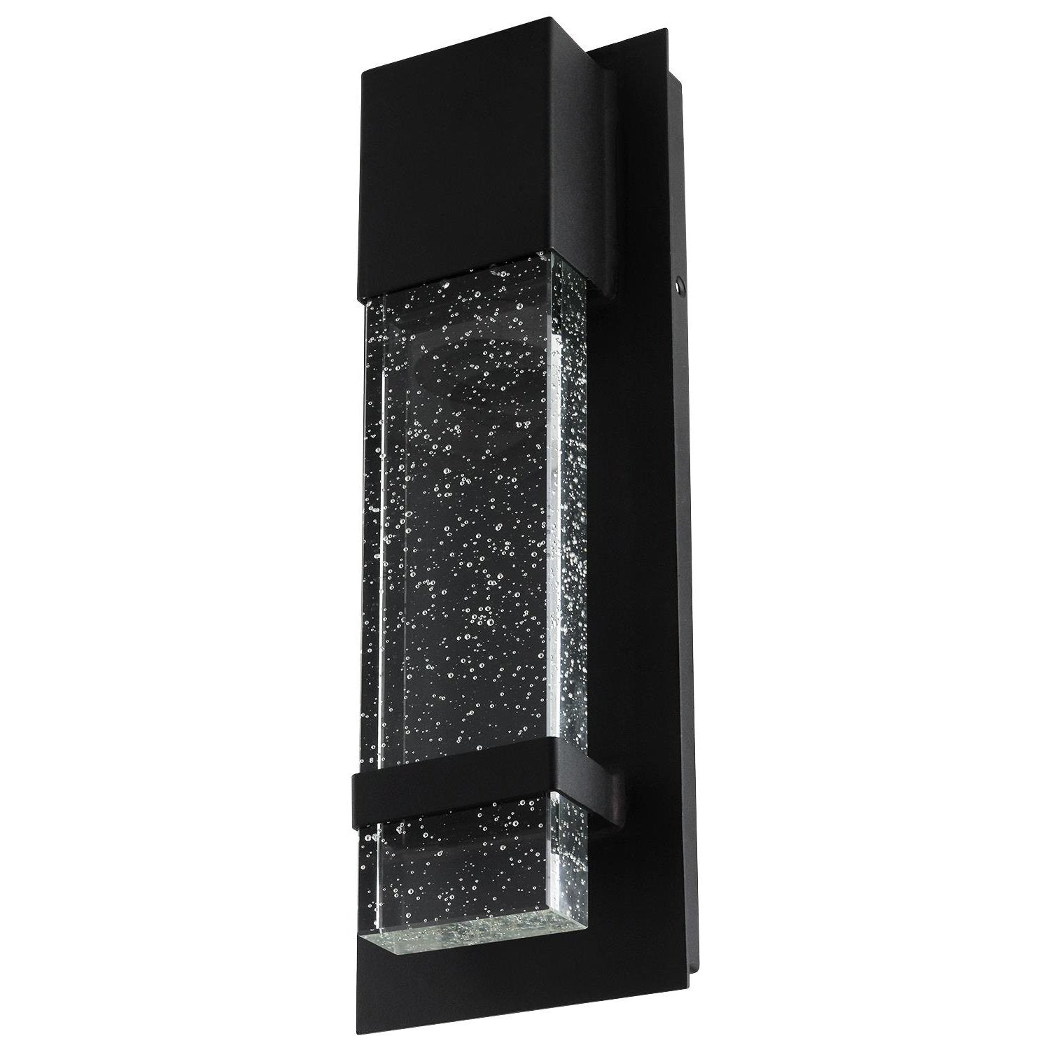 Wall Sconce by Ciata Lighting –Integrated LED Reflects Warm White Lighting Through Glass -Indoor/Outdoor Rectangular Wall Light Fixture –Modern & Stylish Sconce with Matte Black Finish  - Very Good