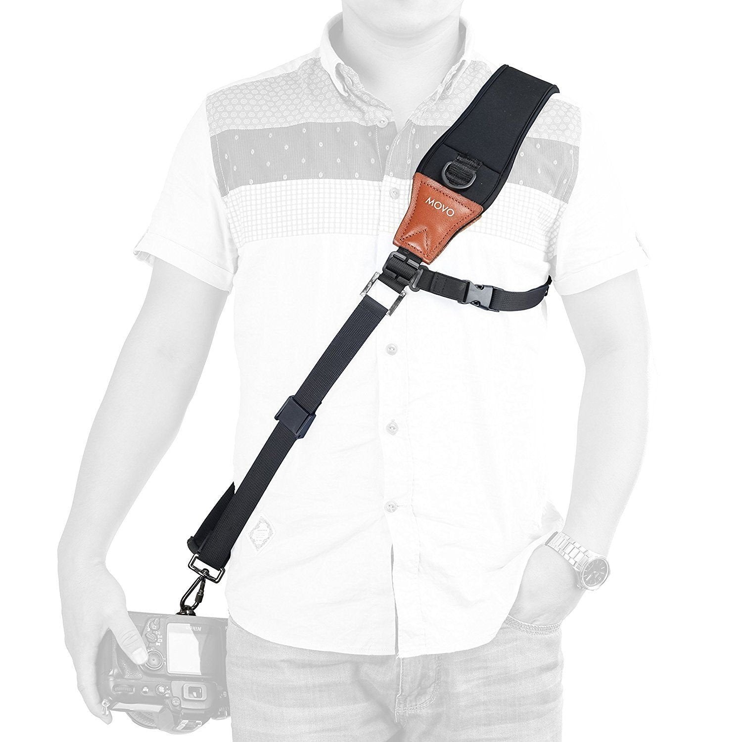 Movo Rapid Action Over-The-Shoulder Camera Sling Strap with Quick Release Clip  - Very Good