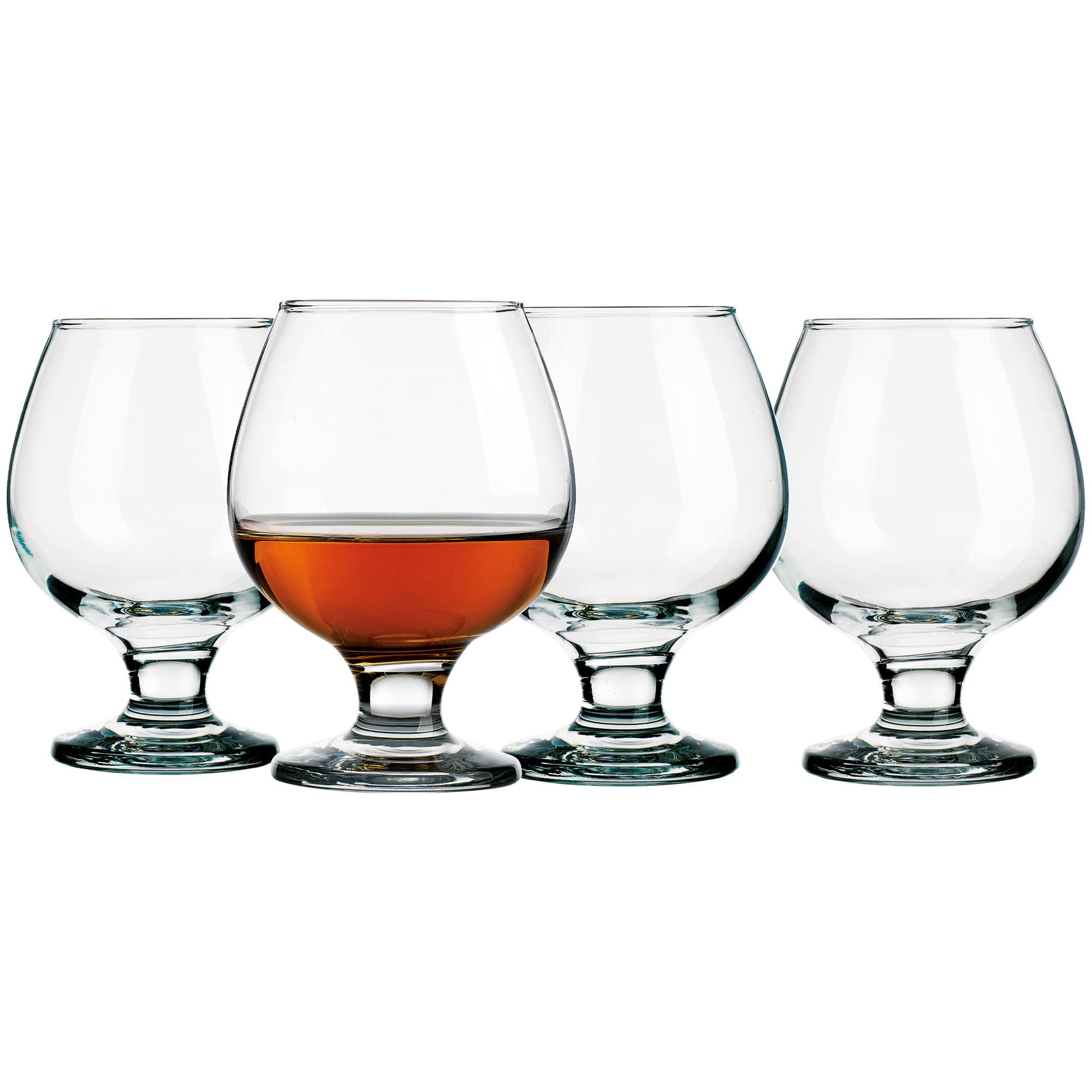 Glaver's Cognac Stemmed Glasses, Set Of 4 13.25 Snifter Glass Set, Classic Whisky Glasses Perfect size for Scotch, Bourbon, Spirits, Beer Tasting, Cognac, Snifter Glasses  - Like New