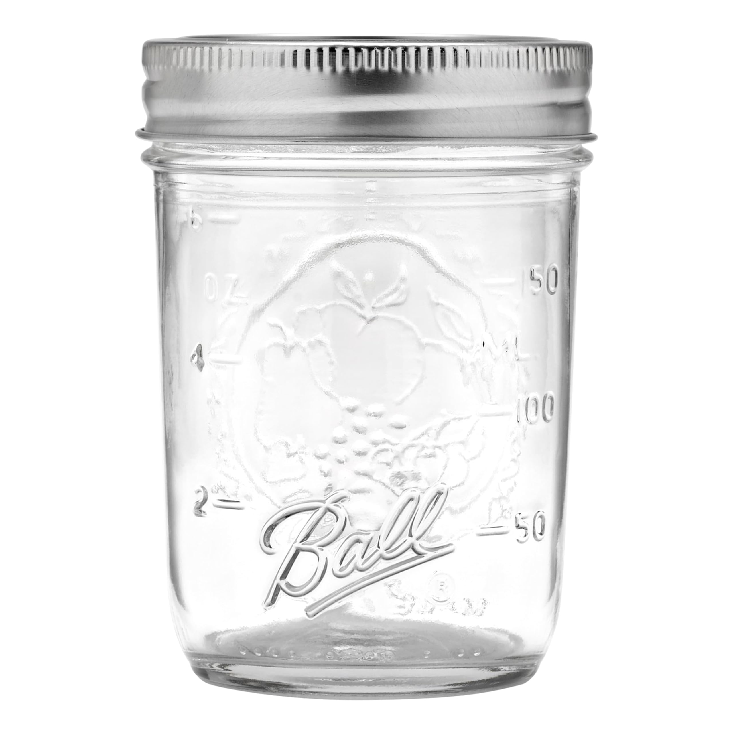 Ball Half Pint (8 oz.) Regular Mouth Glass Mason Jars w/ Cap - Set of 12 AEP  - Like New
