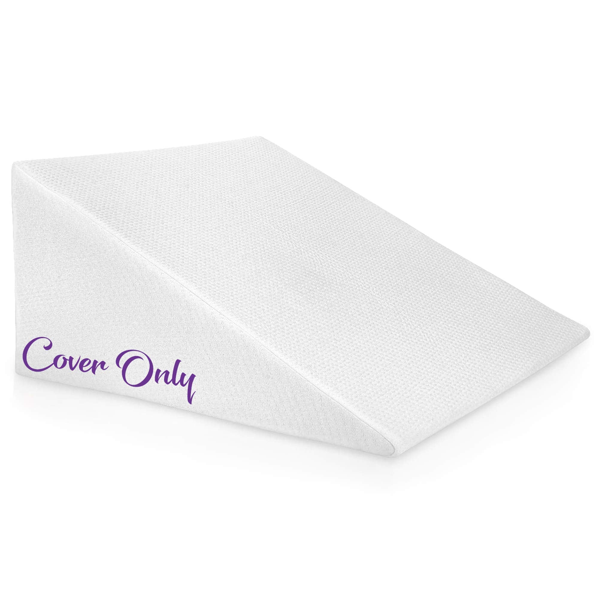 Ebung Bed Wedge Pillow Cover - Fits 12 Inch Bed Wedge Pillow - Replacement Cover Only - Washable  - Acceptable