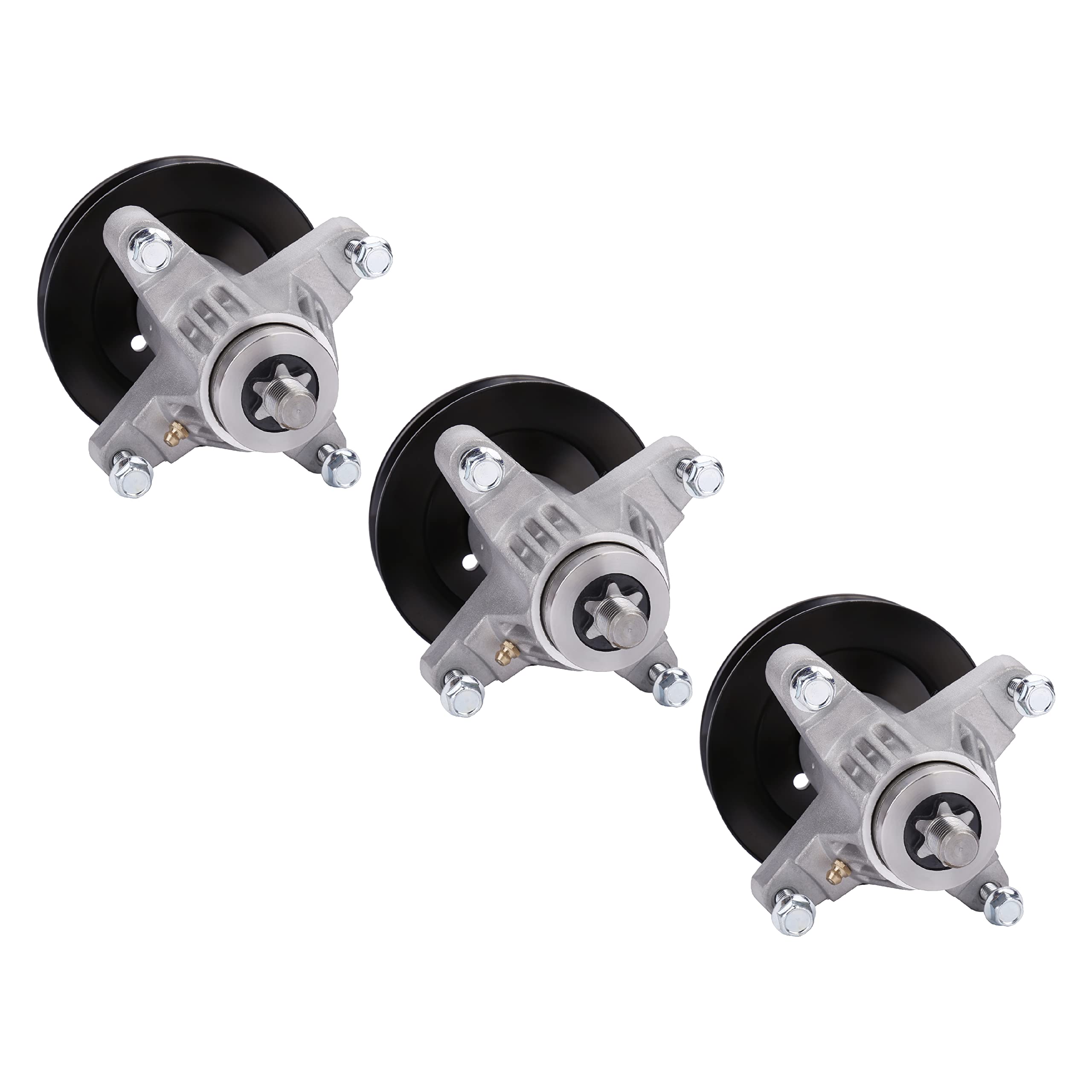 Replacement Spindle Assembly Set of 3 - Compatible with Cub Cadet and MTD - i1050, LT, SLT and RZT - 50" Deck Lawn Mowers - Replaces 918-04126, 918-04125, 618-04126A, 918-04125, 918-04125A, 1120370  - Like New