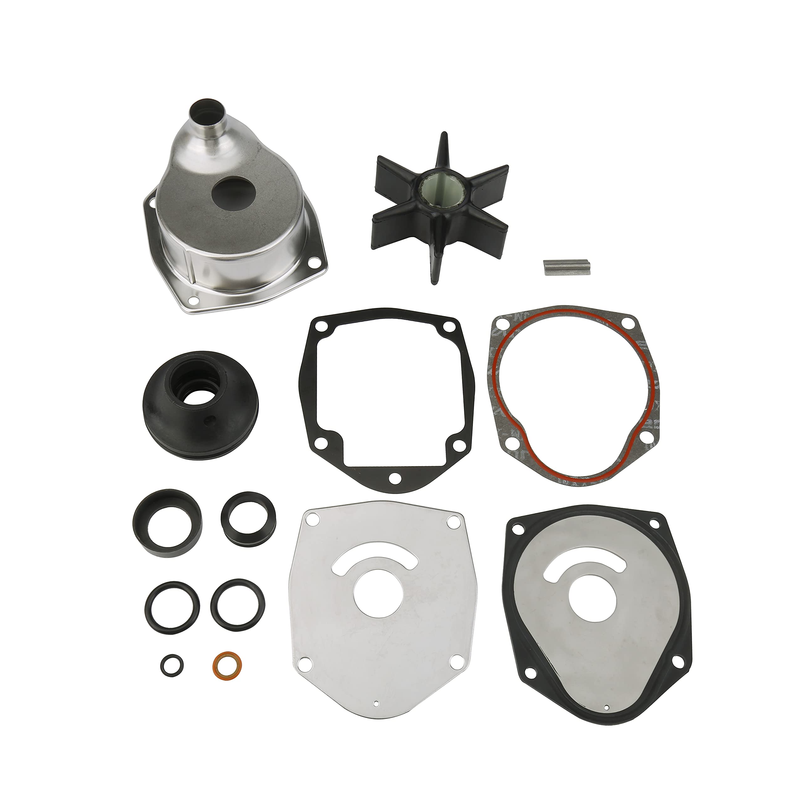 Water Pump Impeller Kit - Compatible with Mercury Marine and Mercruiser - 1991-2021 - Replaces 817275Q05, 817275T4, 18-3147, 9-48315, 12414 - Alpha One Gen 2 Engines - Stern and Vazer Drives  - Very Good