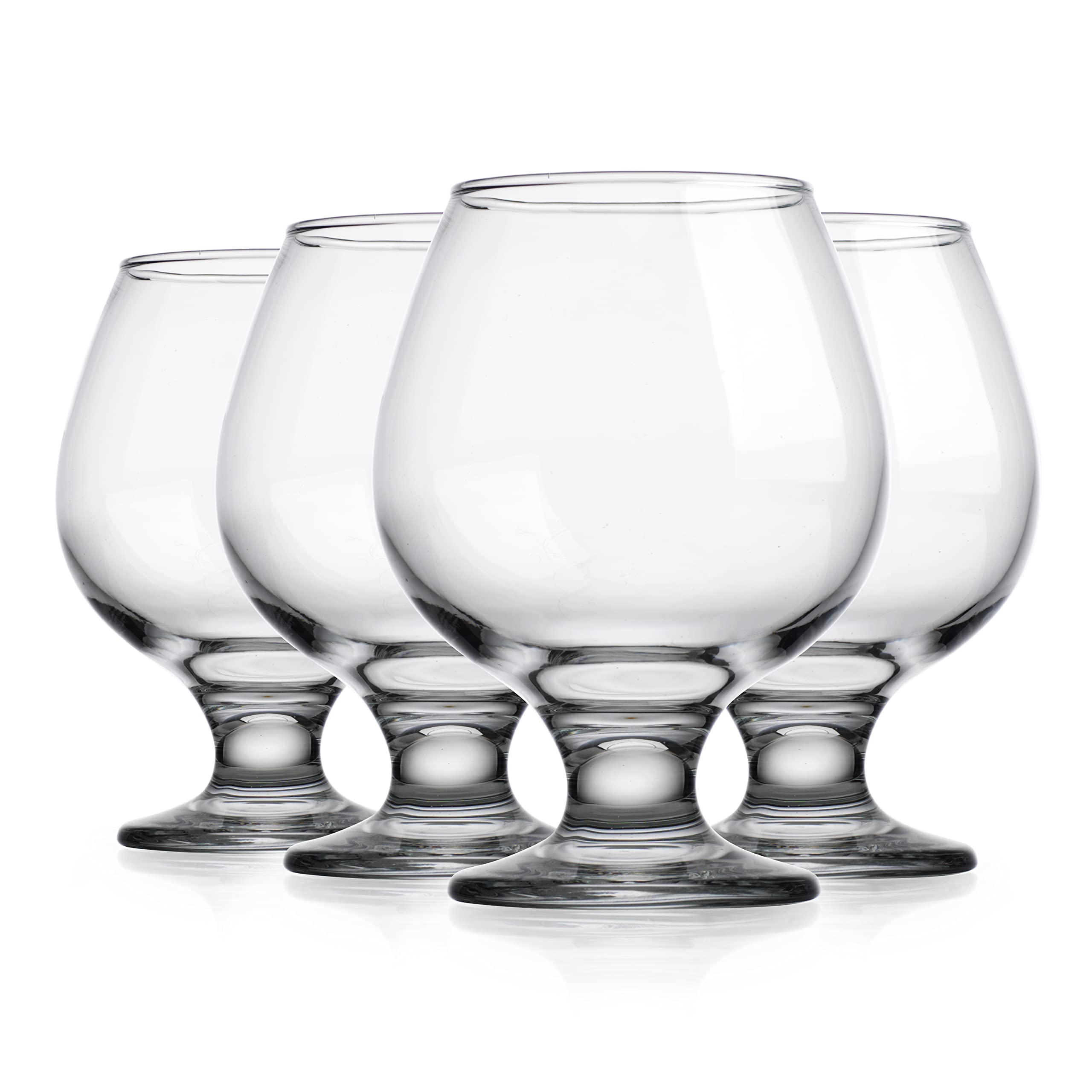 Glaver's Cognac Stemmed Glasses, Set Of 4 13.25 Snifter Glass Set, Classic Whisky Glasses Perfect size for Scotch, Bourbon, Spirits, Beer Tasting, Cognac, Snifter Glasses  - Like New