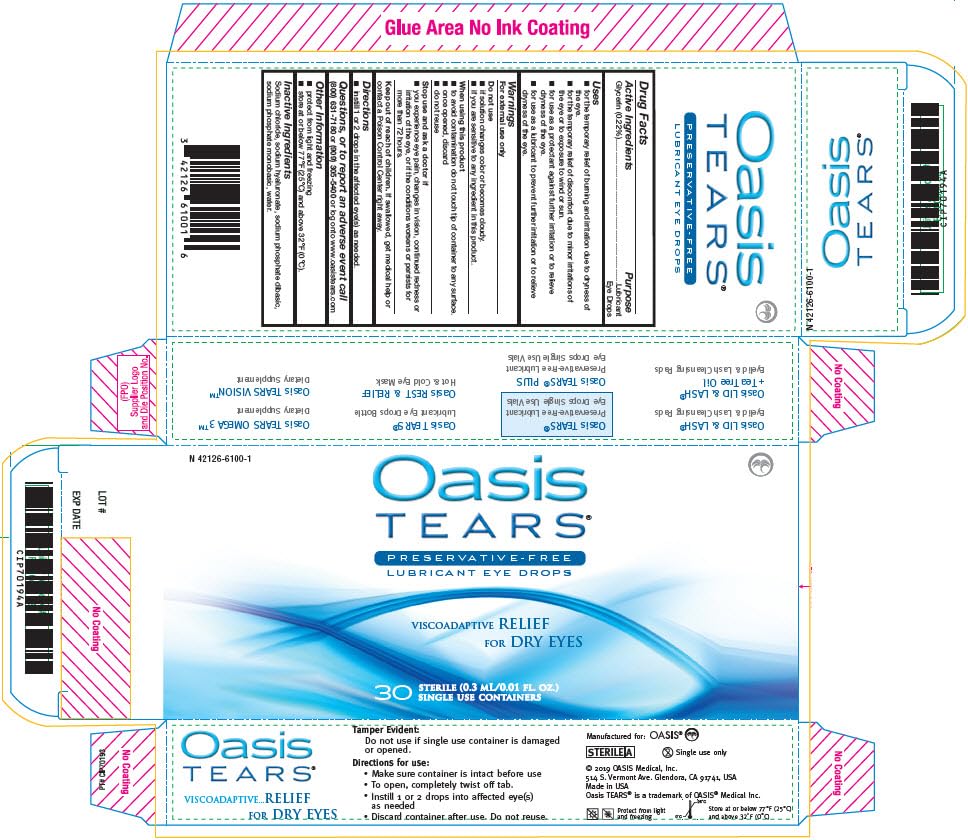 Oasis Tears Preservative-Free Lubricant Drops 30 Sterile Single Use Containers