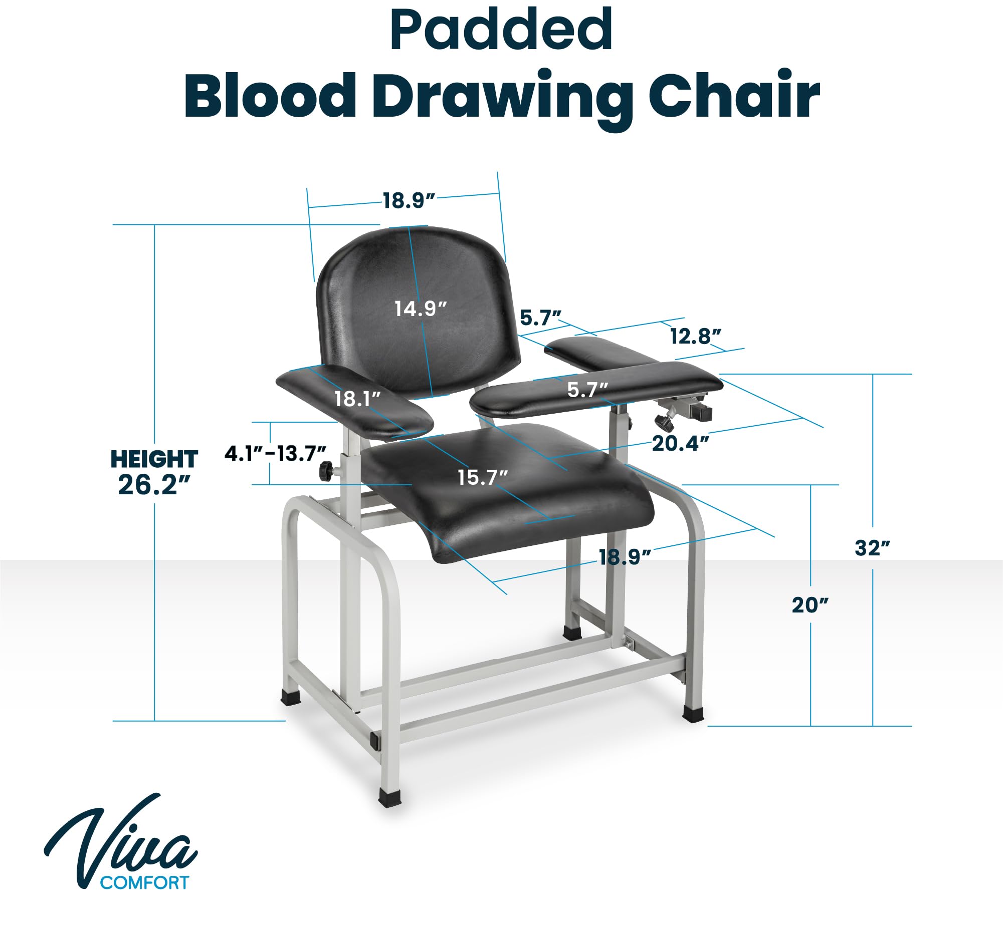 Black Phlebotomy Chair Variation  - Like New