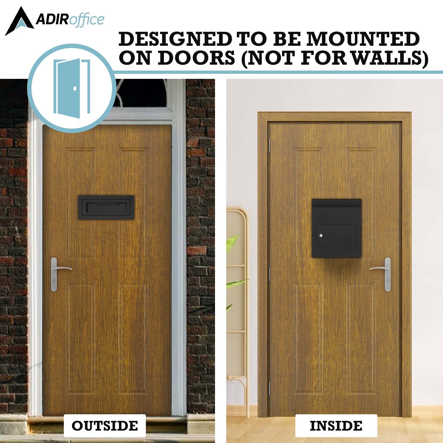 AdirOffice Through-The-Door Safe Locking Drop Box  - Like New