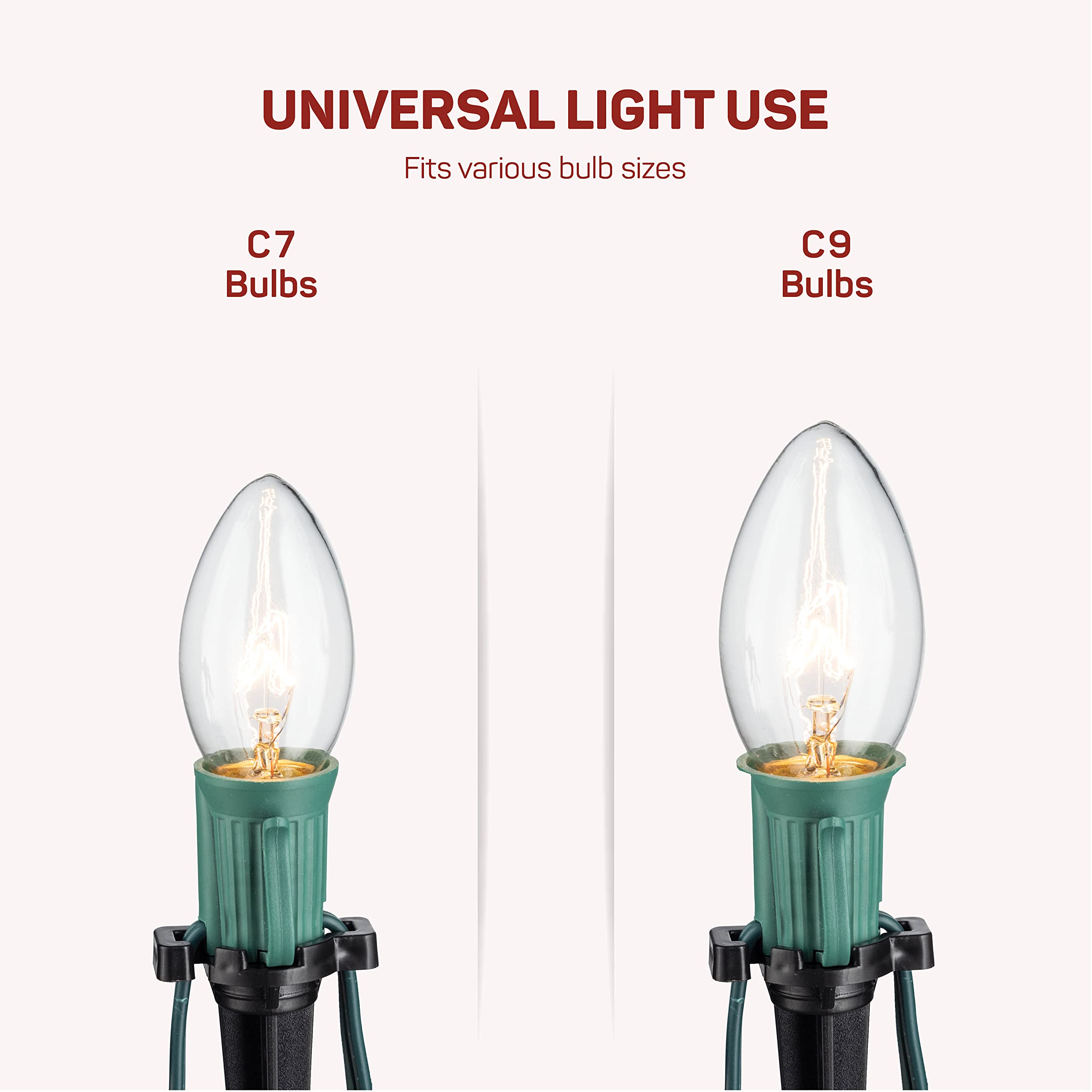 Plastic Light Stakes [Set of 50] 4.5 Inch Christmas Yard Stakes for c7 c9 Christmas Lights Outdoor - Christmas Light Stakes for Outdoor Christmas Lights Use on Yards, Driveways, walkways - Black  - Like New