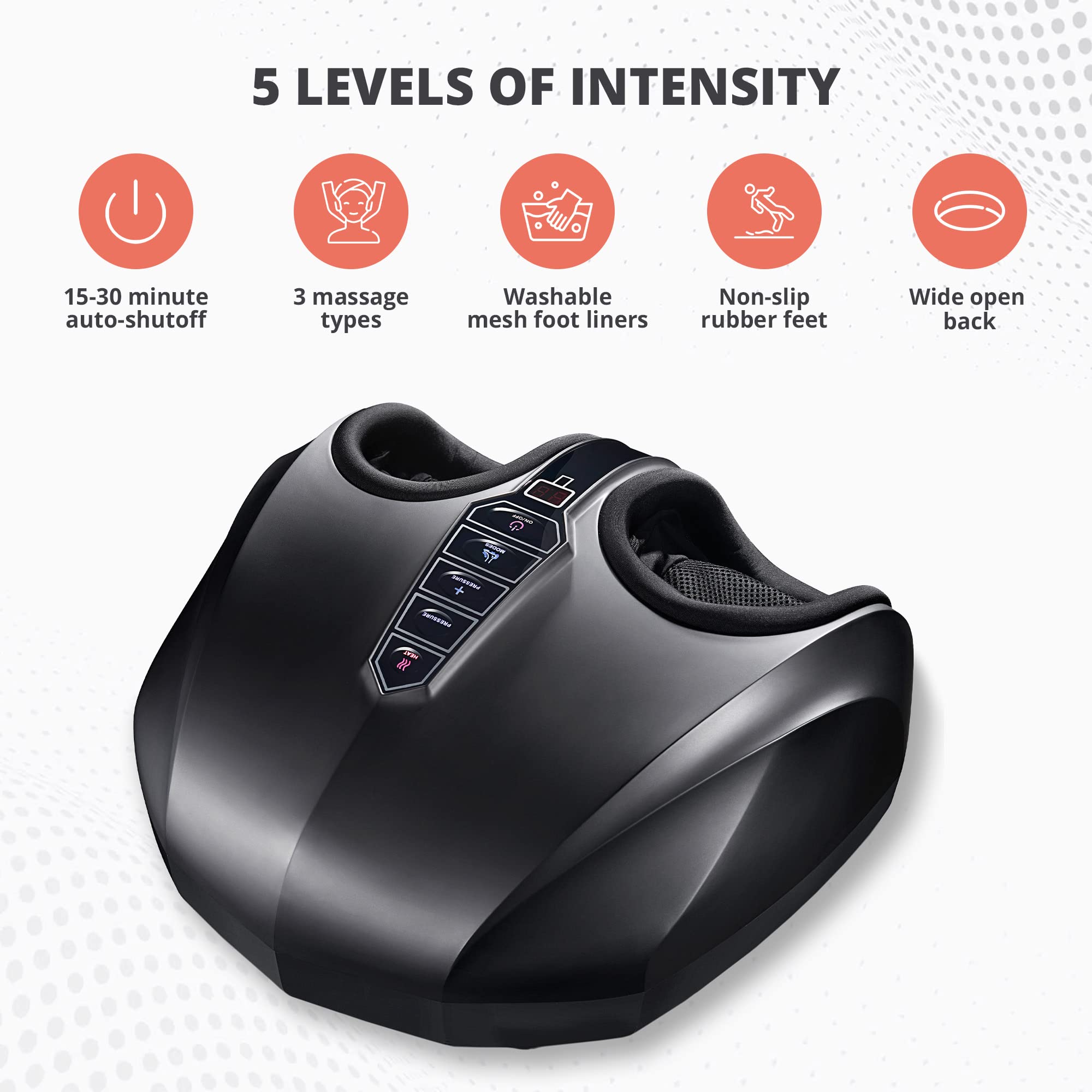 Belmint Foot Massager Machine - Shiatsu Foot Massager with Heat, Deep-Kneading Foot Massager for Plantar Fasciitis, Neuropathy - Unique Gifts for Him Her/Women & Men, Fathers Day Gift Idea  - Acceptable