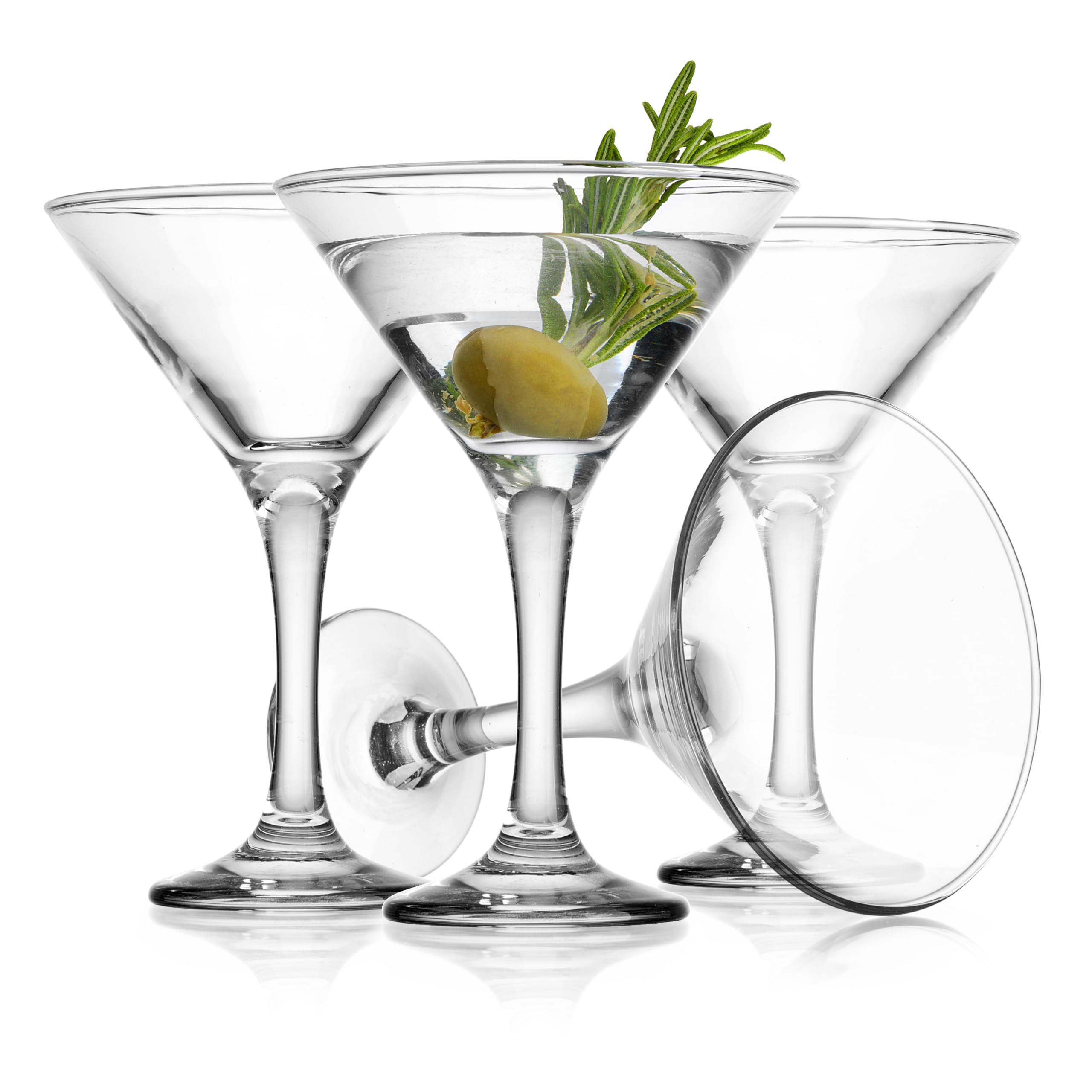 Glaver's Martini Glasses Set of 4 Cocktail Glasses, 6 Ounce Premium Strong Lead-Free Glass, Stemmed Margarita Glasses, For Bar, Martini, And More Dishwasher Safe  - Like New