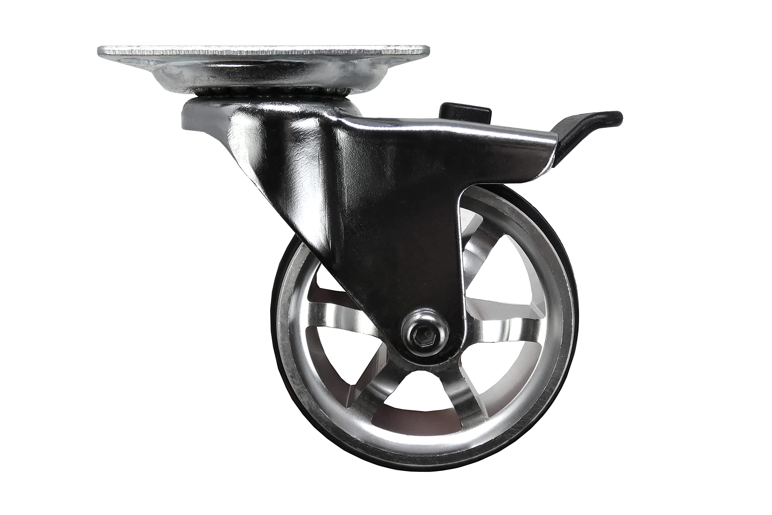 Headbourne 8295E Designer Casters 3 inch Machined Aluminum Mag Designer Caster, 4 Pack  - Acceptable