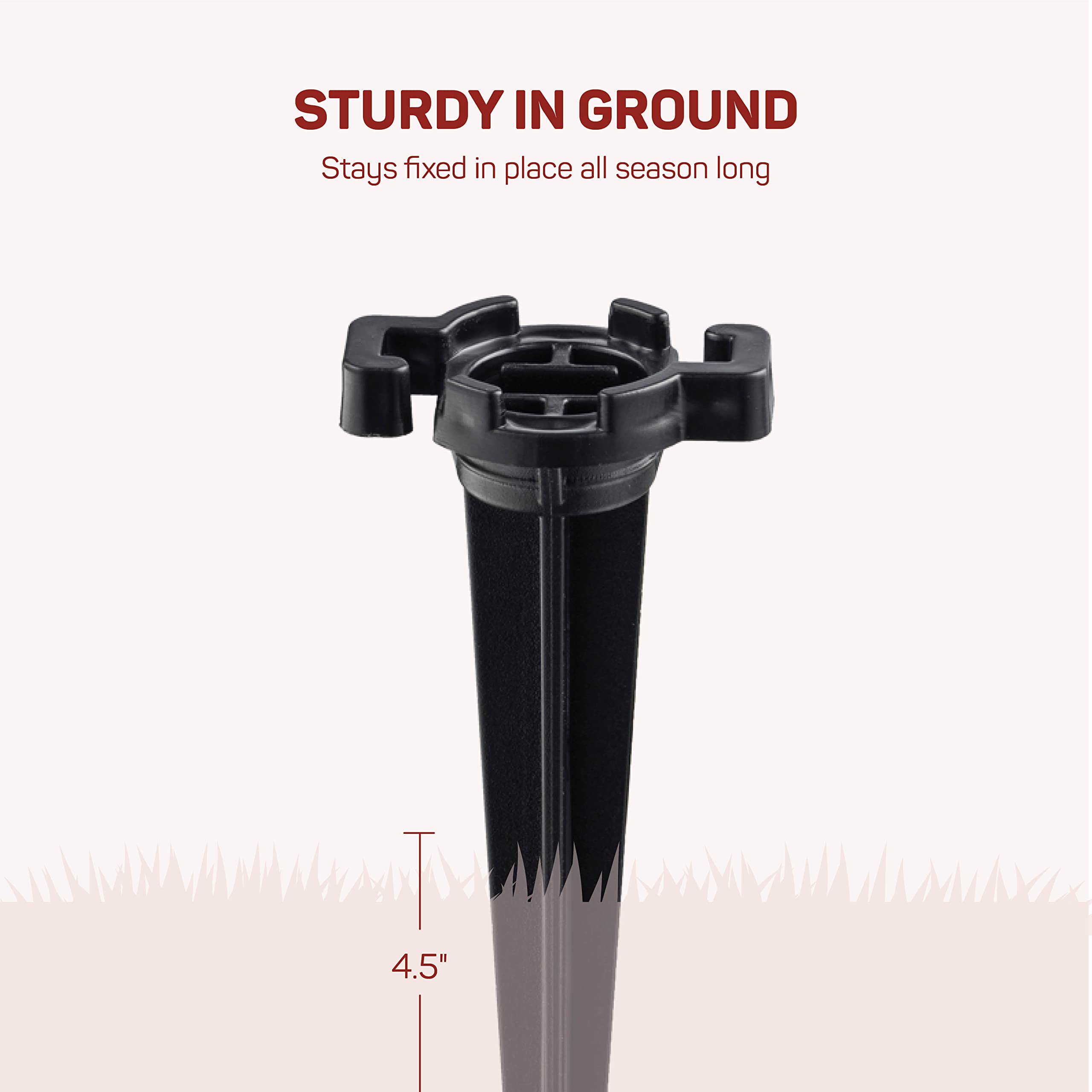 Plastic Light Stakes 4.5 Inch Christmas Yard Stakes for c7 c9 Christmas Lights Outdoor - Christmas Light Stakes for Outdoor Christmas Lights Use on Yards, Driveways, walkways - Black  - Like New