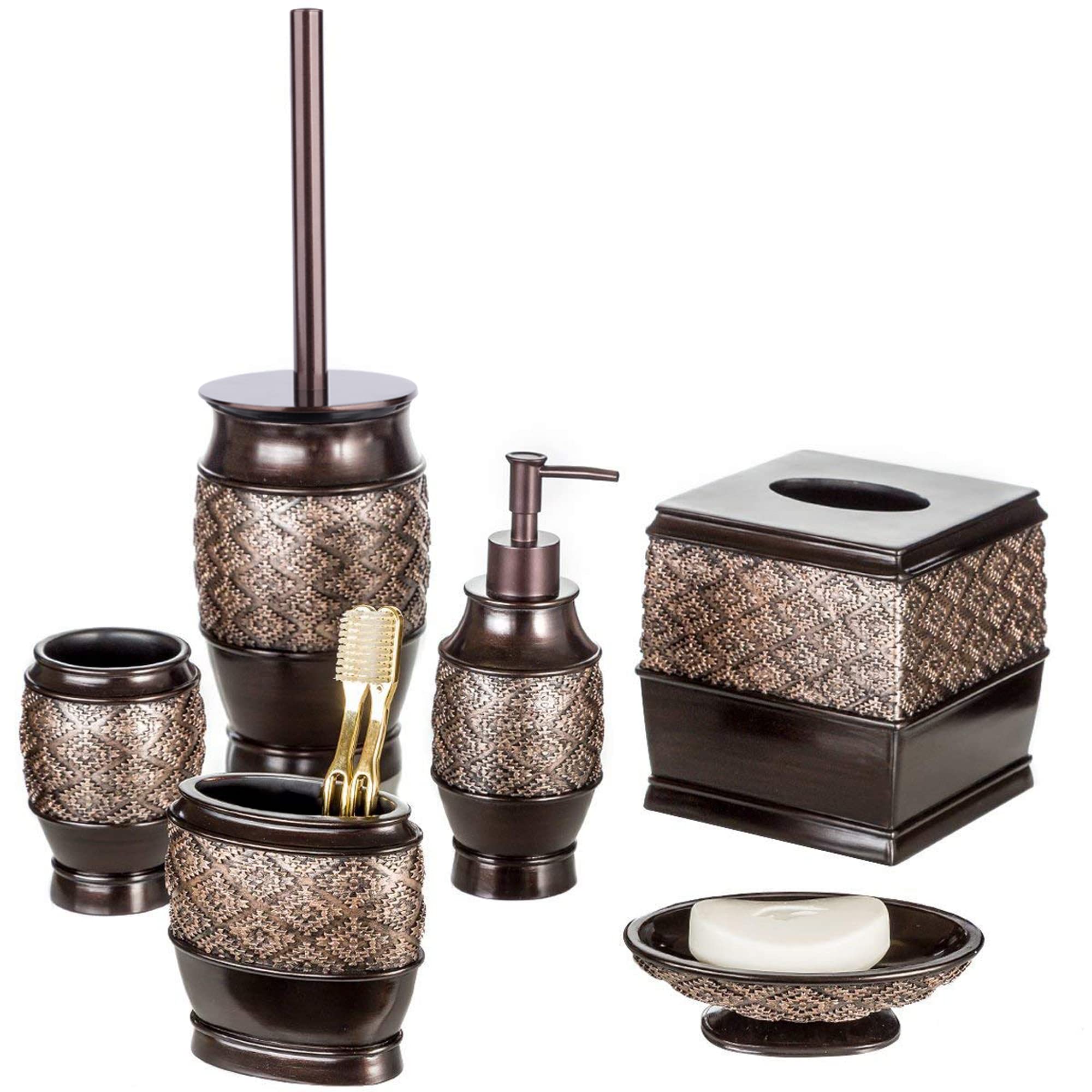 Creative Scents Bathroom Sets with Toilet Brush  - Like New