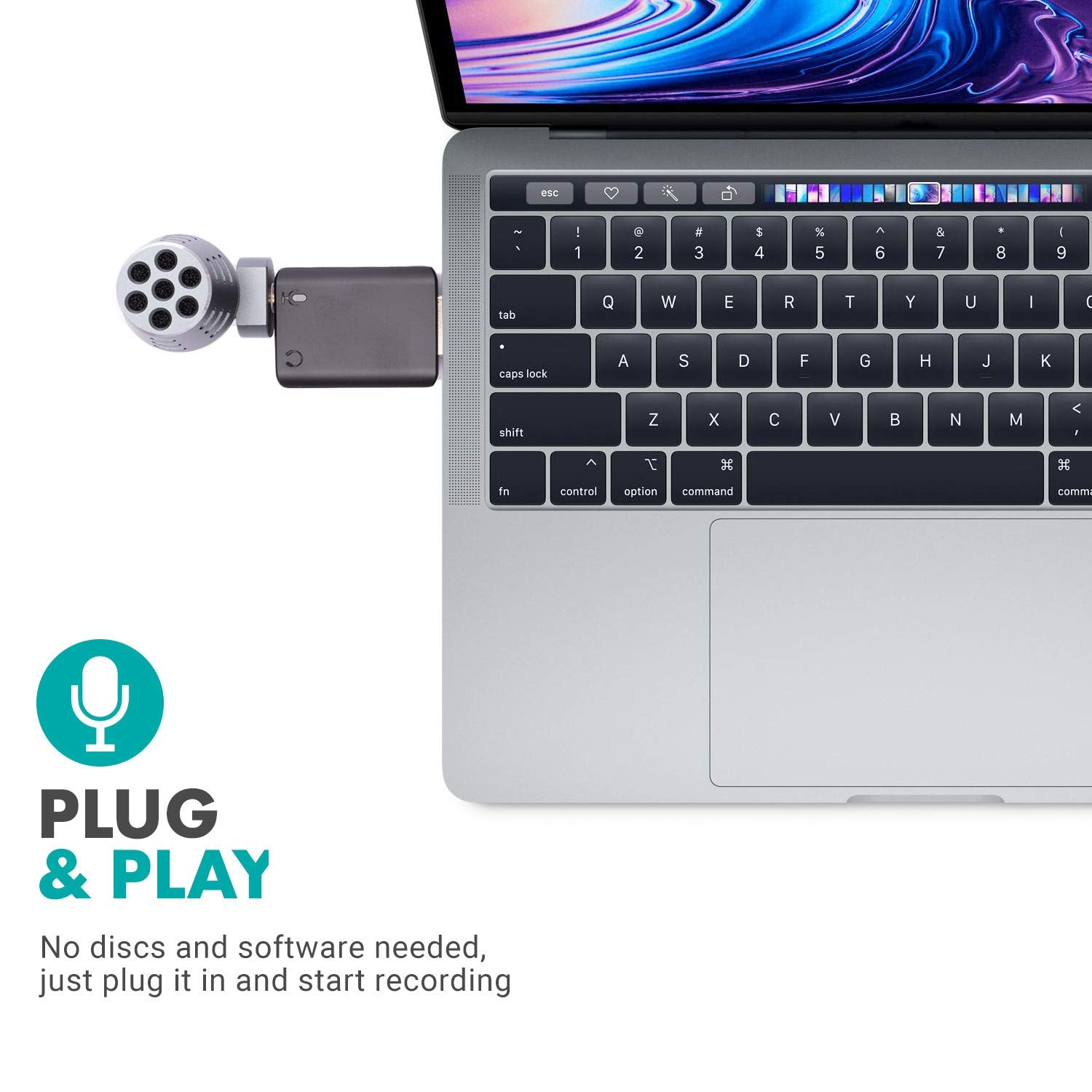 Movo DOM2-USB Mini Omnidirectional USB Laptop Microphone for Computer or MacBook - Laptop Mic for PC and Mac - Desktop Microphone with Case for Streaming, Zoom Meetings, and More  - Good