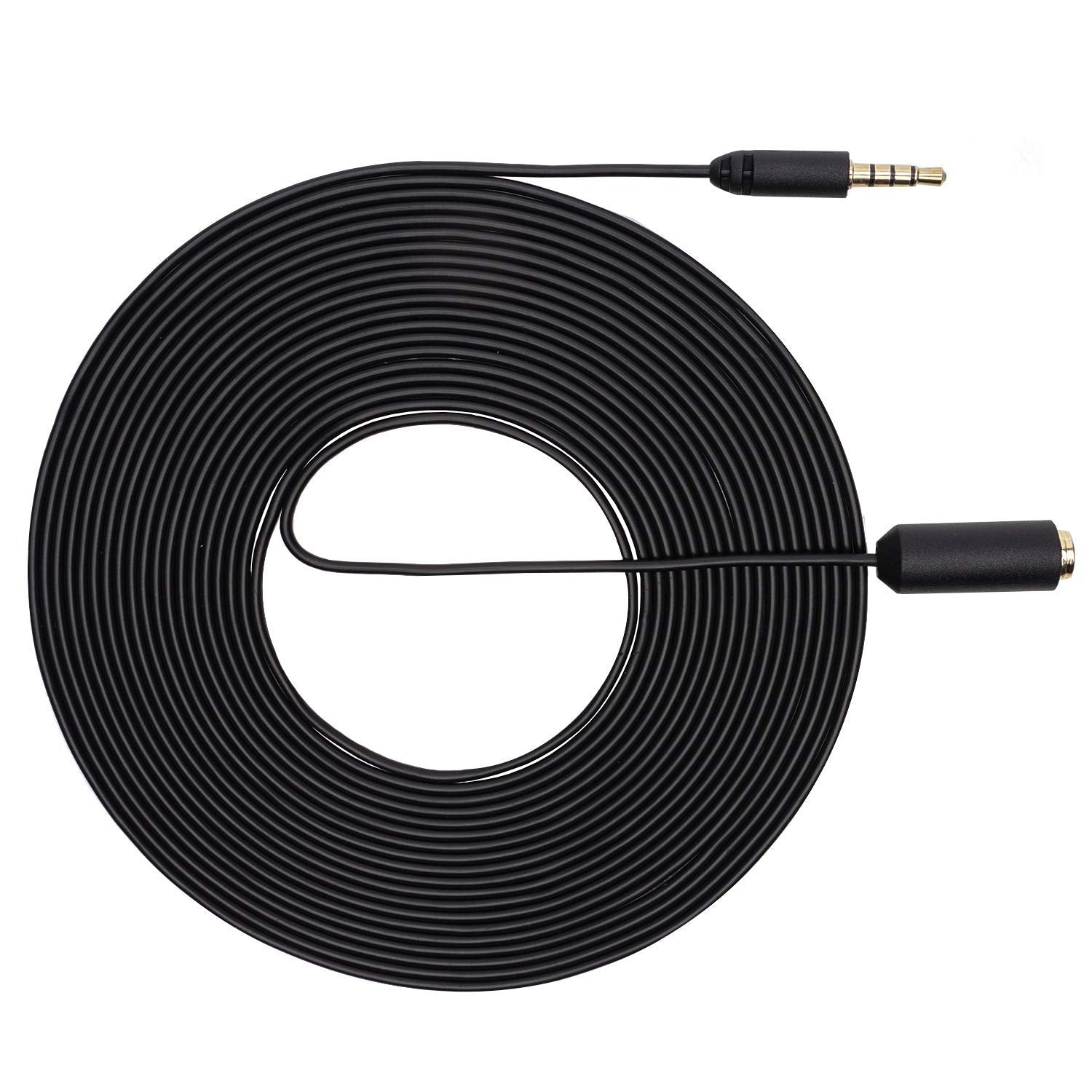 Movo PM10EC6 3.5mm Mic Extension Cord 20 Ft - Male to Female 3.5mm TRRS Microphone Extension Cable - Aux Cord for iPhone, Android Mic Cord TRRS Extension Cable for Lav Mics  - Very Good