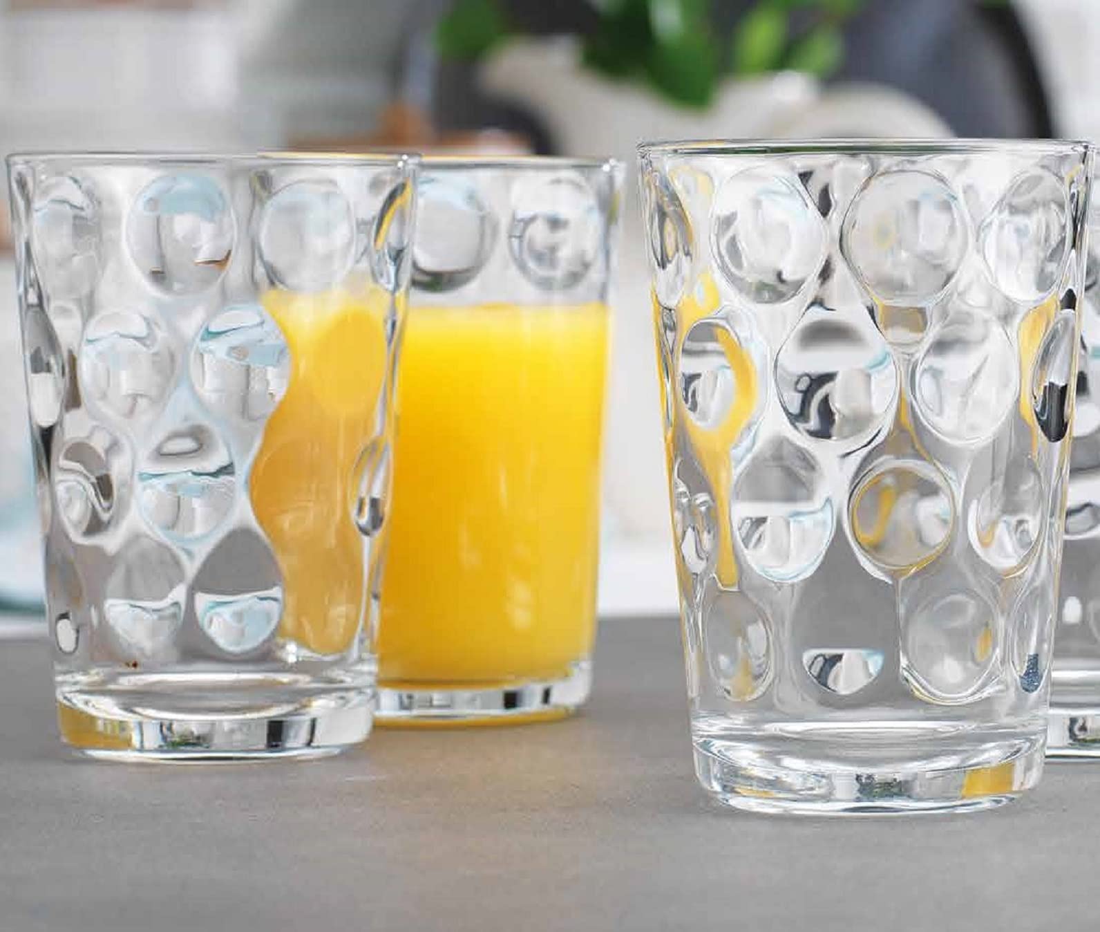 Home Essentials Juice Glasses Water Tumbler Glasses Cups 7 oz Uses for Juice, Water, Cocktails, and more Beverages. Dishwasher safe…  - Acceptable