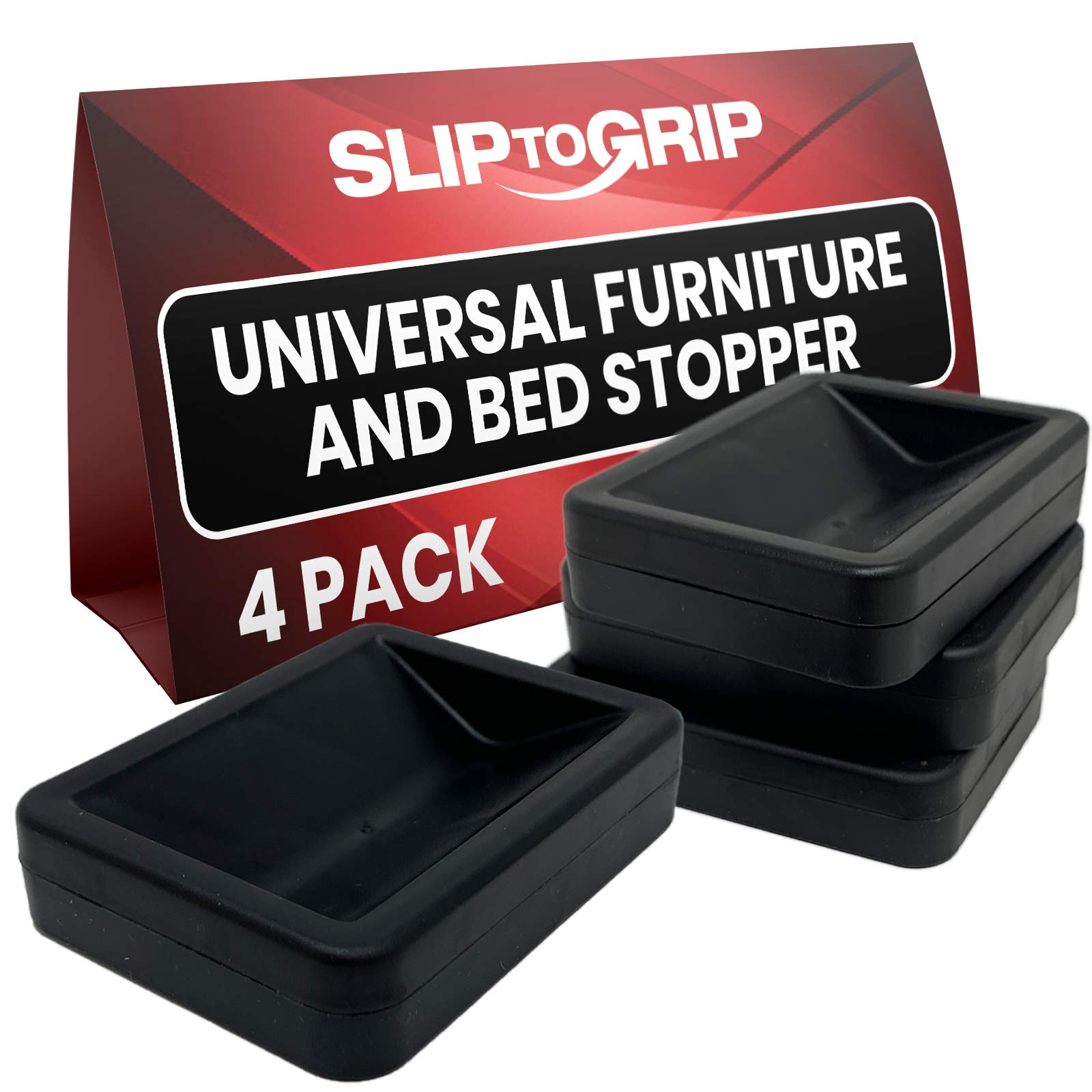 SlipToGrip Universal Bed and Furniture Stopper - Premium Casters That Stops Furniture and Bed Wheel - Fits All Wheel - Made of Durable Material  - Acceptable