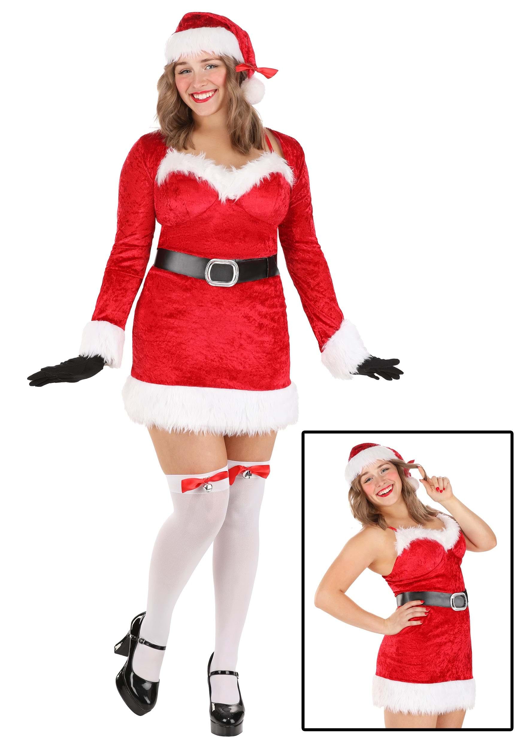 Dreamgirl Womens Naughty Santa Costume, Christmas Adult Outfit for Women, Santa Baby Halloween Costume - X-Large