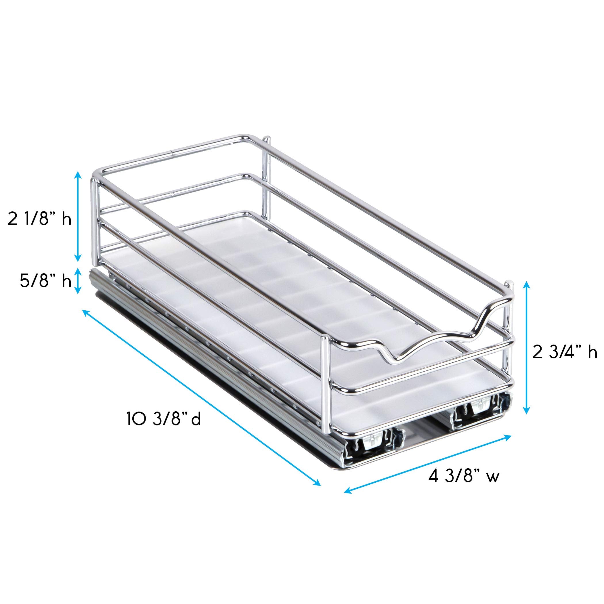 HOLDN� STORAGE Pull Out Spice Rack Organizer for Cabinet, Heavy Duty-5 Year Limited Warranty-4.5" W Slide Out Spice Rack -Fits Spices, Sauces, Cans etc. Requires at least 4.9� Cabinet Opening  - Very Good