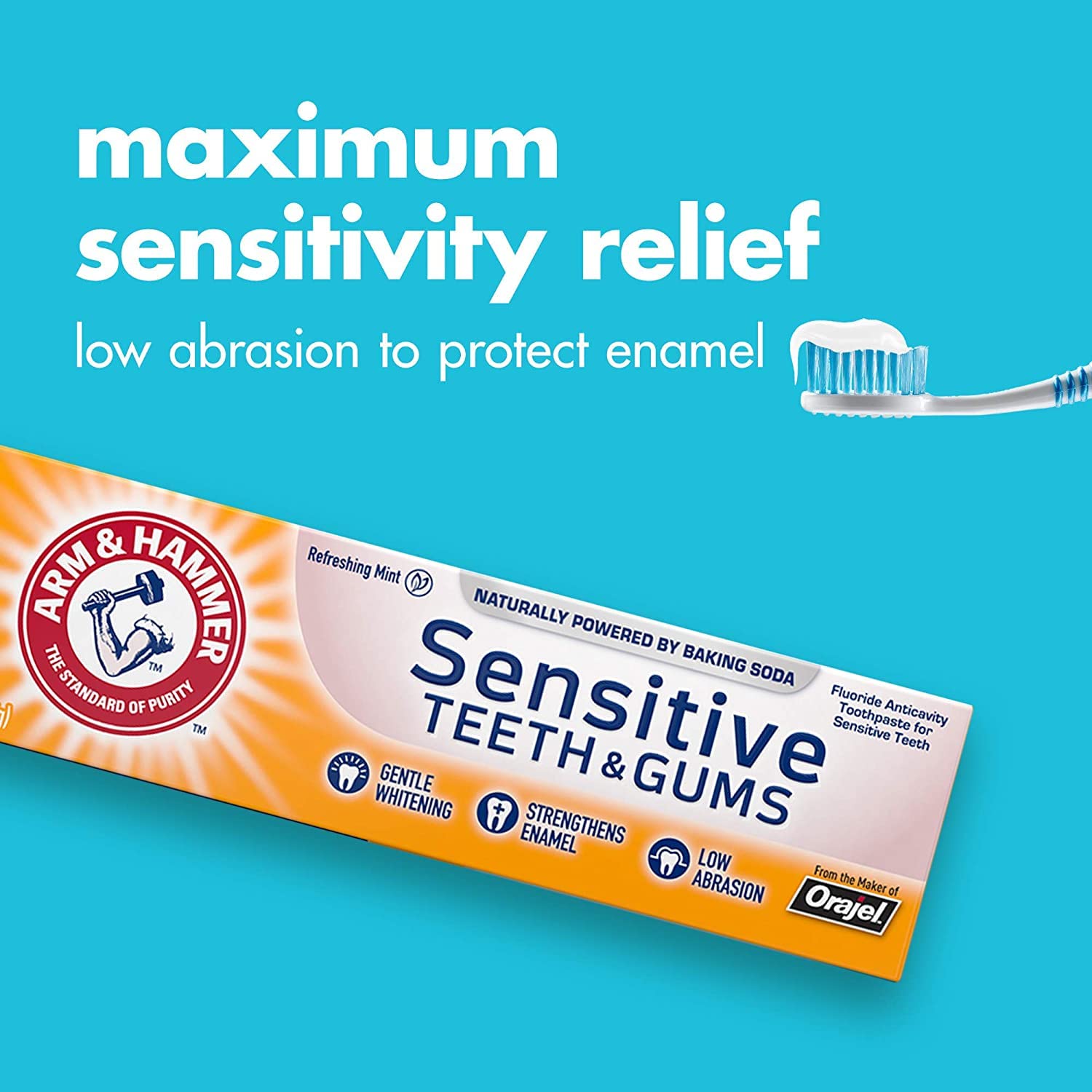 ARM & HAMMER Sensitive Teeth & Gums Toothpaste 4.5 oz (Pack of 4)