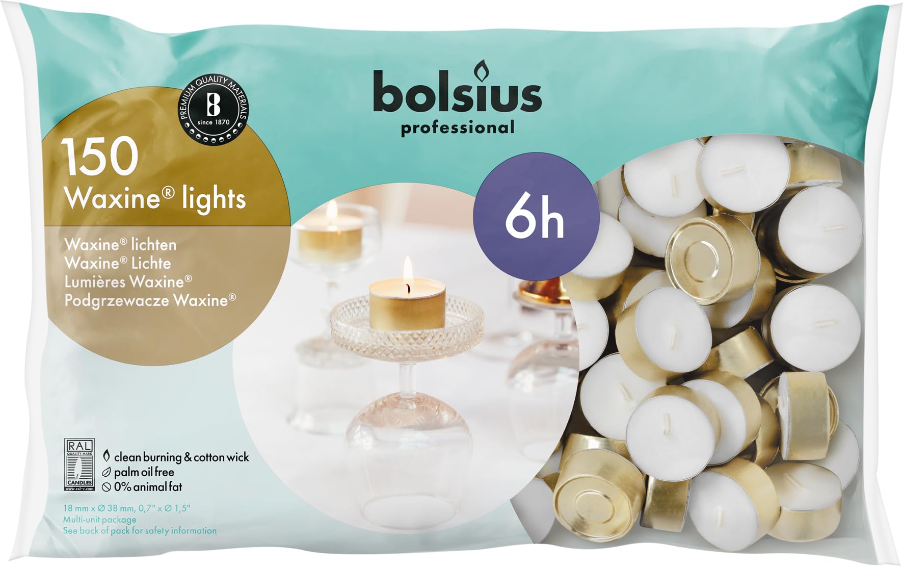 Bolsius Gold Tealights  - Like New