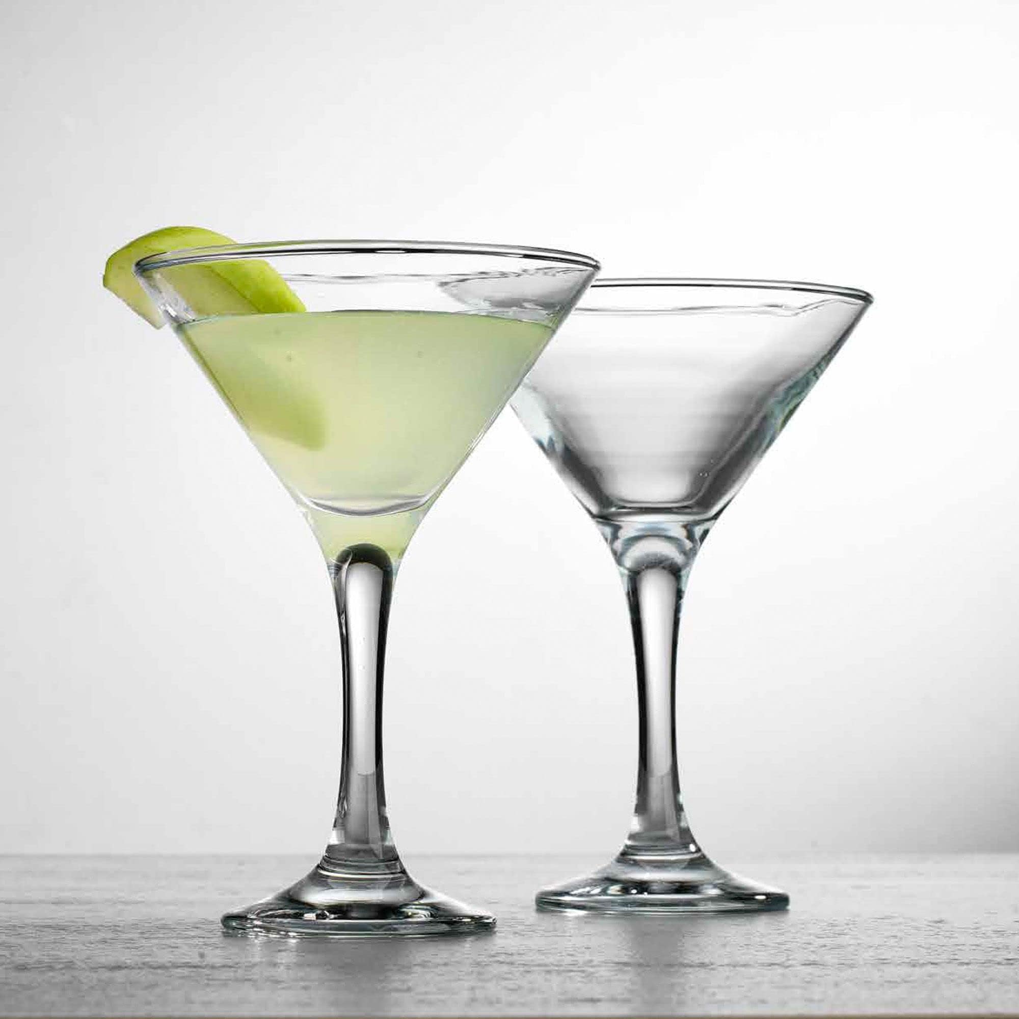 Glaver's Martini Glasses Set of 4 Cocktail Glasses, 6 Ounce Premium Strong Lead-Free Glass, Stemmed Margarita Glasses, For Bar, Martini, And More Dishwasher Safe  - Like New