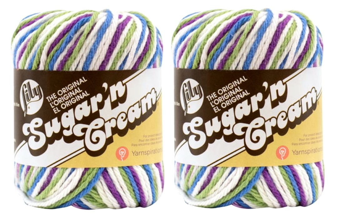 Bulk Buy: Lily Sugar 'n Cream 100% Cotton Ombre Yarn (2-Pack) ~ Fruit Punch # 2319~2 oz. Skeins