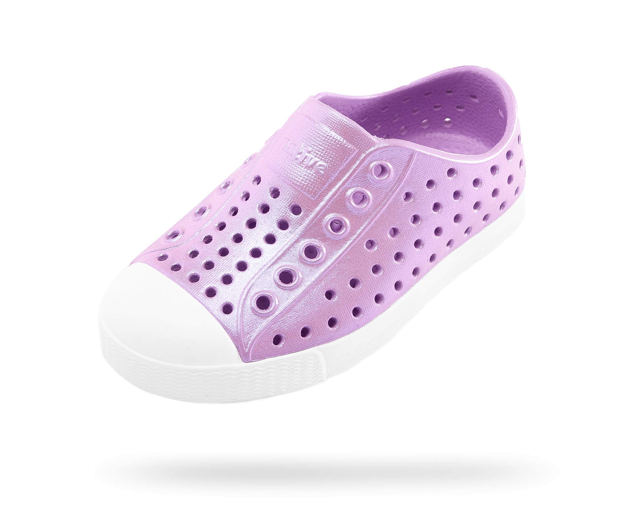 Native Shoes Girl's Jefferson Iridescent (Toddler/Little Kid) Lavender Purple/Shell White/Galaxy 5 Toddler M