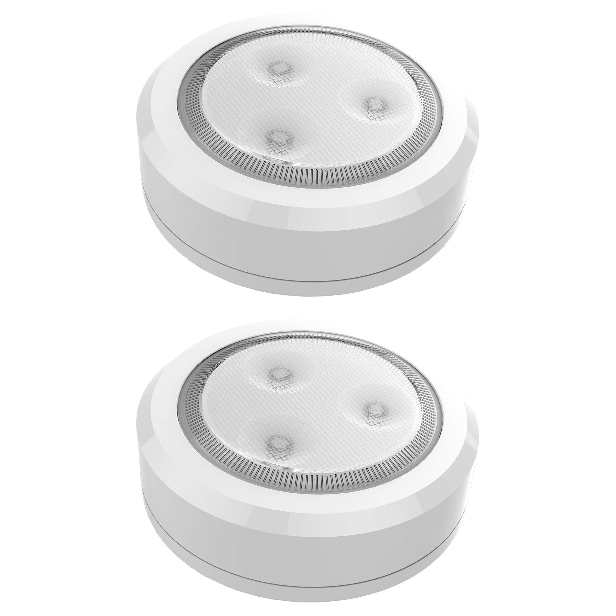 Brilliant Evolution Ultra Thin Wireless LED Puck Light | LED Under Cabinet Lighting | Closet Light | Battery Powered Lights | Under Counter Lighting | Stick On Tap Lights  - Like New