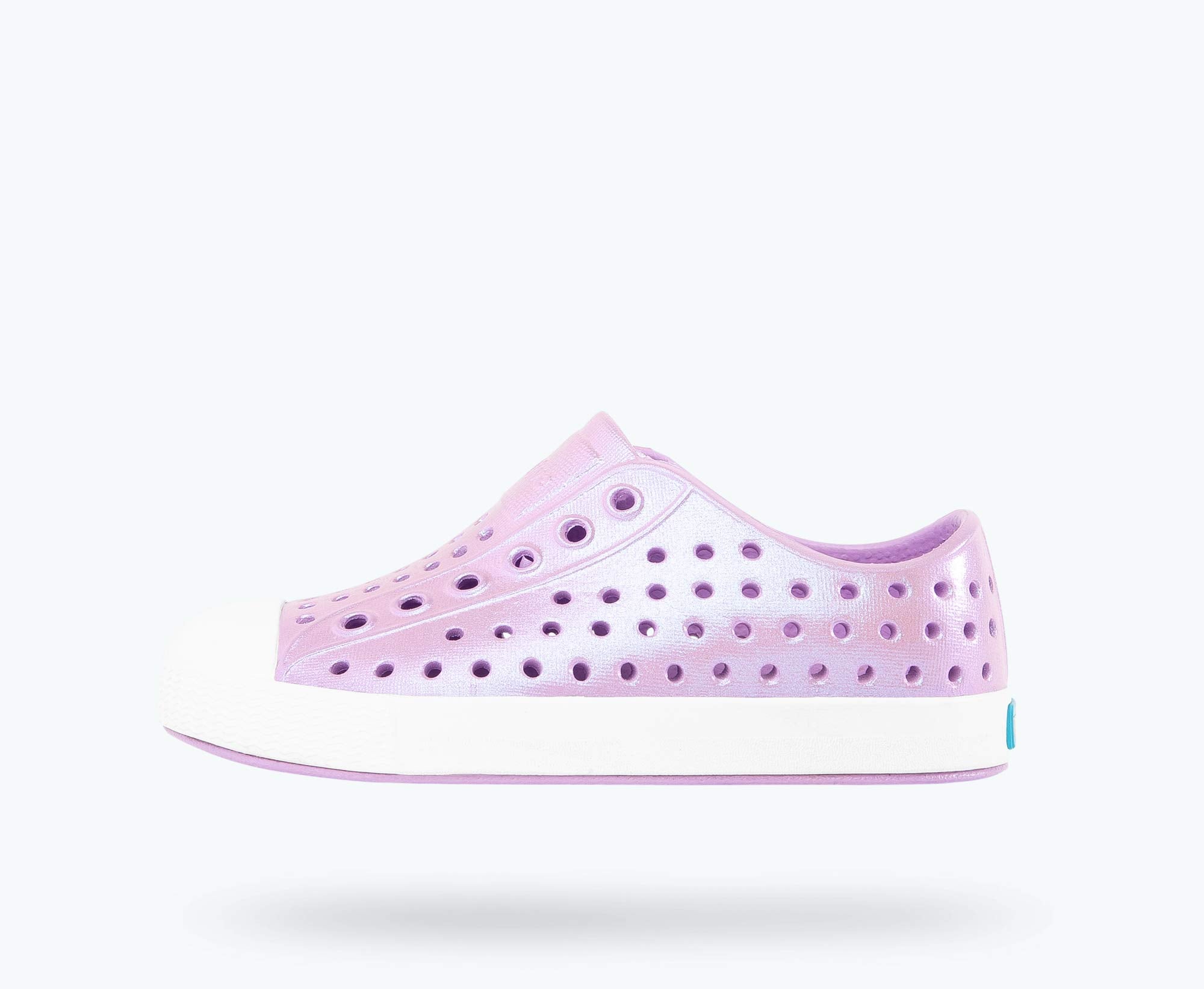 Native Shoes Girl's Jefferson Iridescent (Toddler/Little Kid) Lavender Purple/Shell White/Galaxy 5 Toddler M