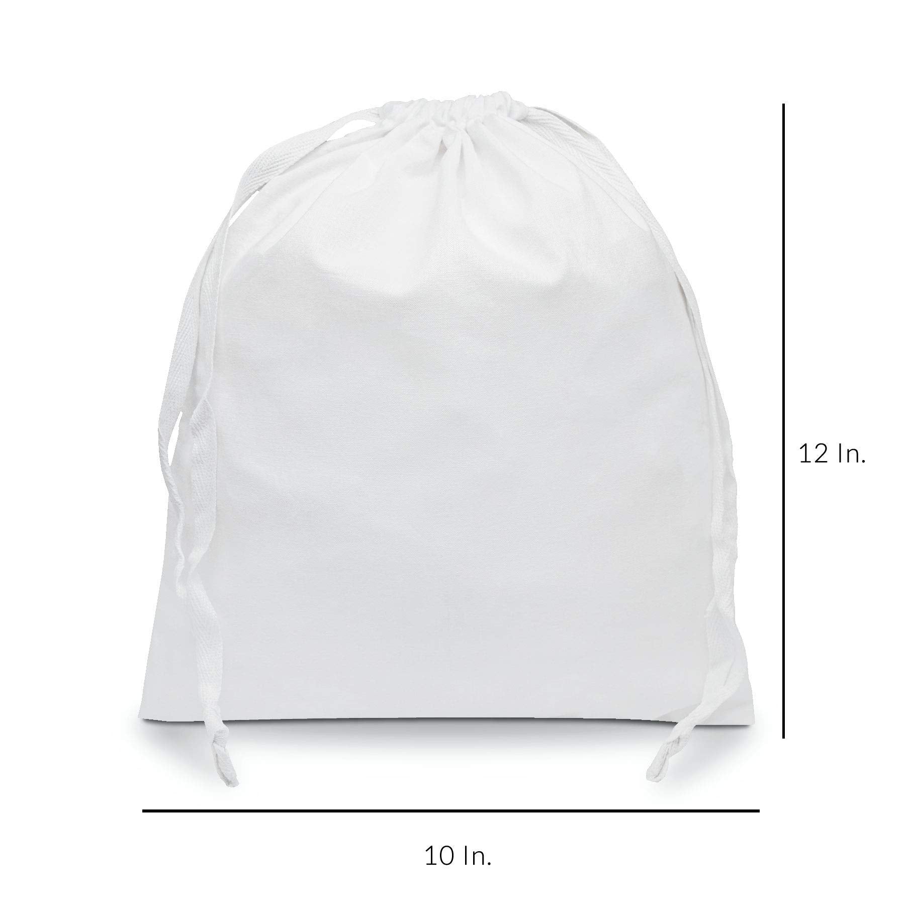 Prime Line Packaging Small Bright White Muslin Cotton Cloth Pouches Drawstring Bags  - Acceptable