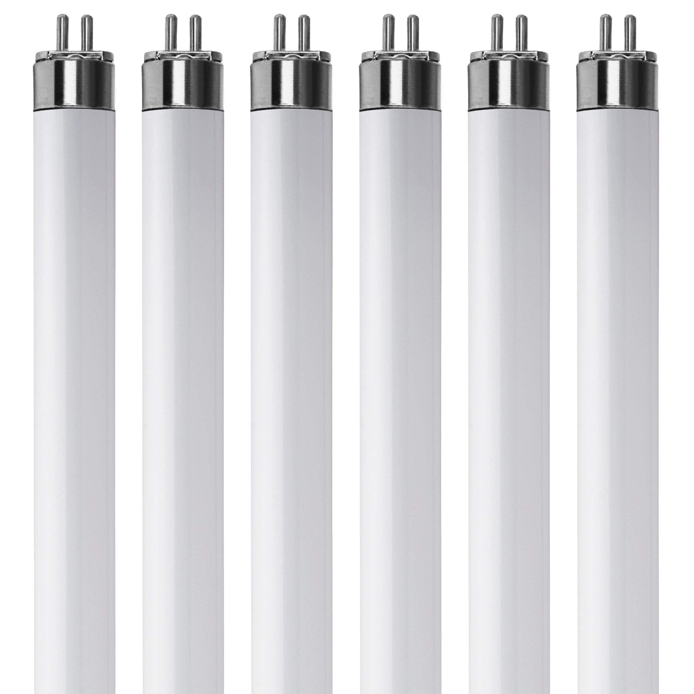 KOR (Pack of 6) F8T5/WW - T5 Fluorescent 3000K Warm White - 8 Watt - 12" Super Long Life Light Bulbs  - Like New