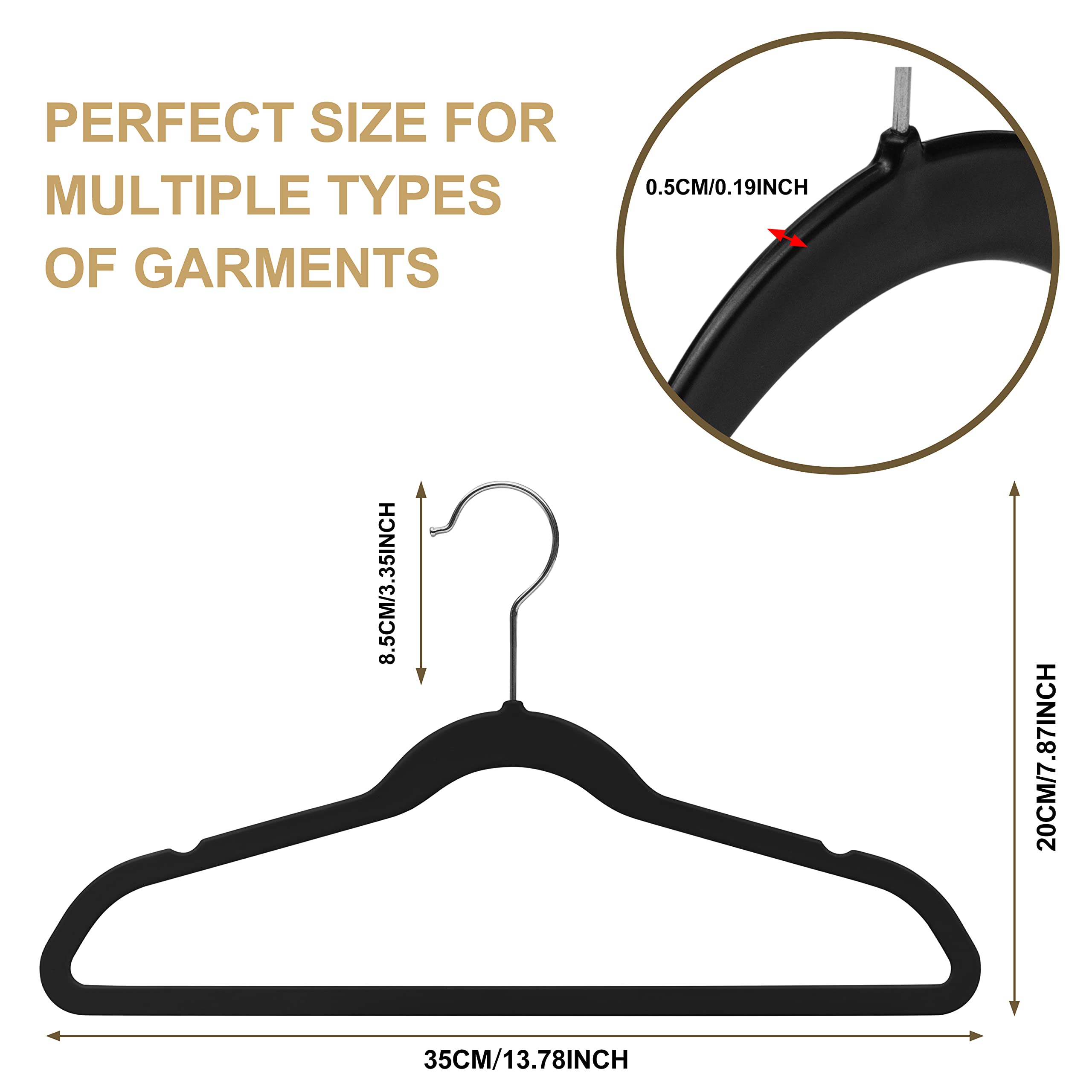 Quality Children's Plastic Non Velvet Non-Flocked Thin Compact Hangers Swivel Hook for Shirts Blouse Coats  - Acceptable