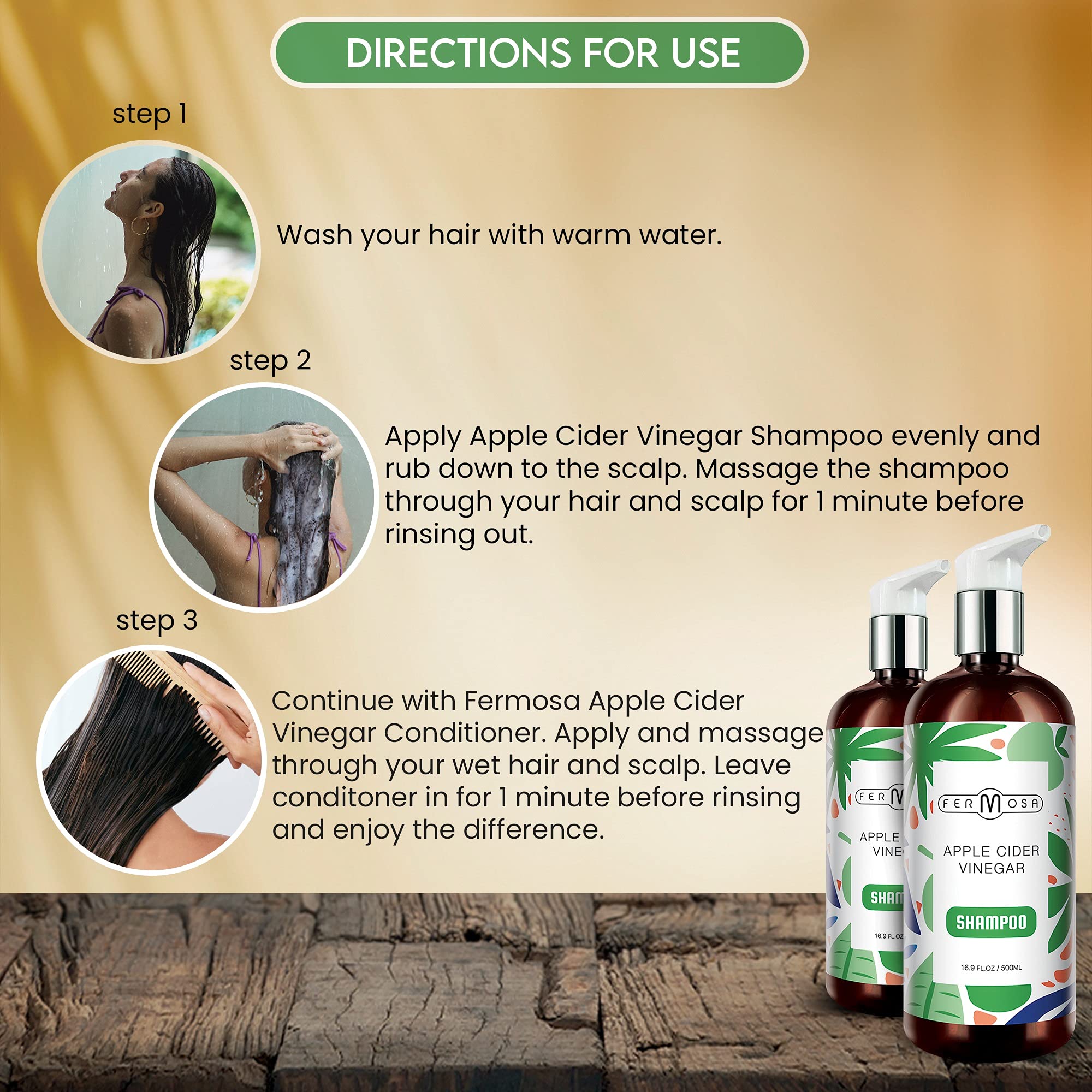 FERMOSA Shampoo - Clarifying & Nourishing, Hydrating and Cleansing, Reduces Itchy Scalp & Frizz, Anti Dandruff, Sulfate Free 16.9oz…