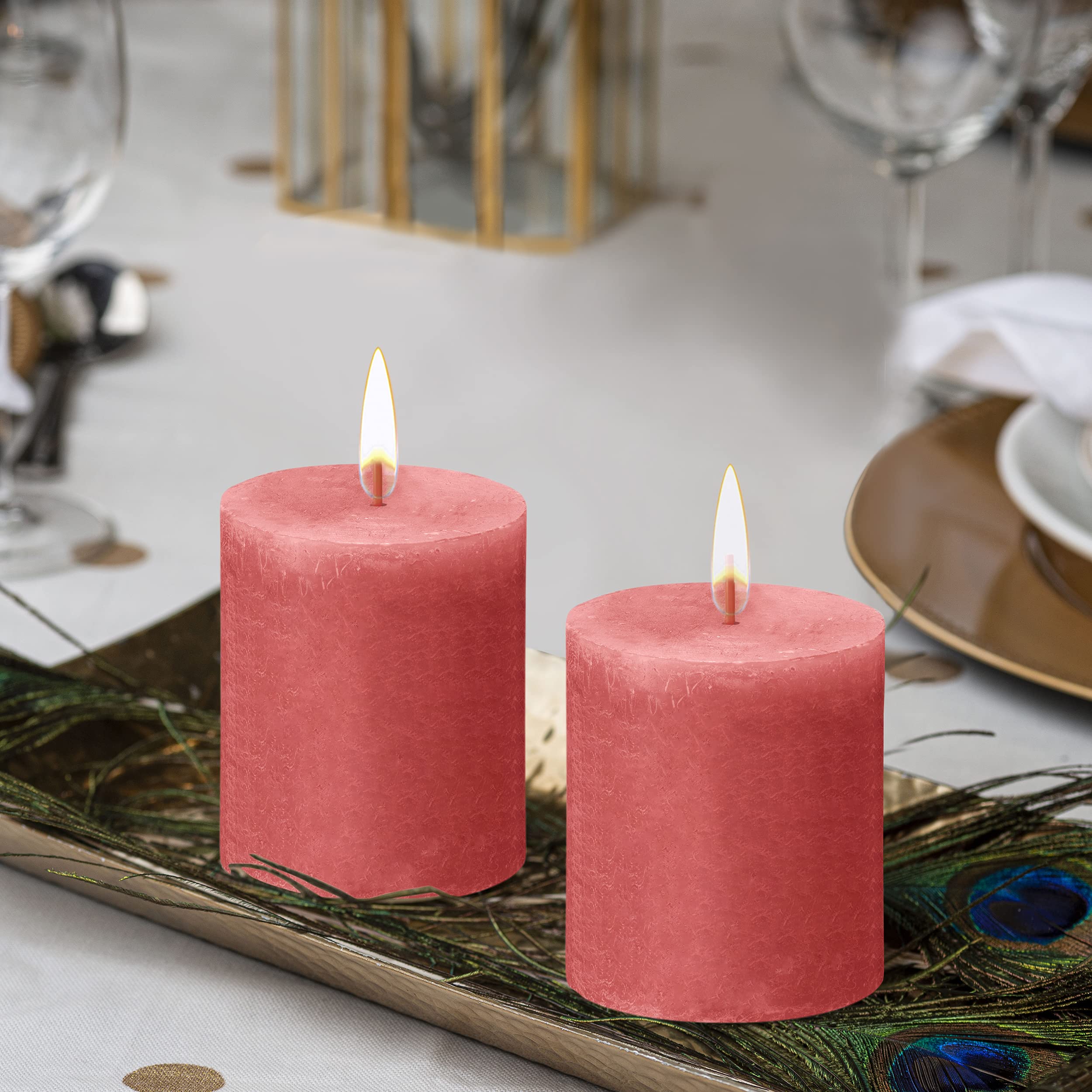 BOLSIUS Pillar Candles - Premium European Quality - Natural Eco-Friendly Plant-Based Wax - Unscented Dripless Smokeless  - Very Good