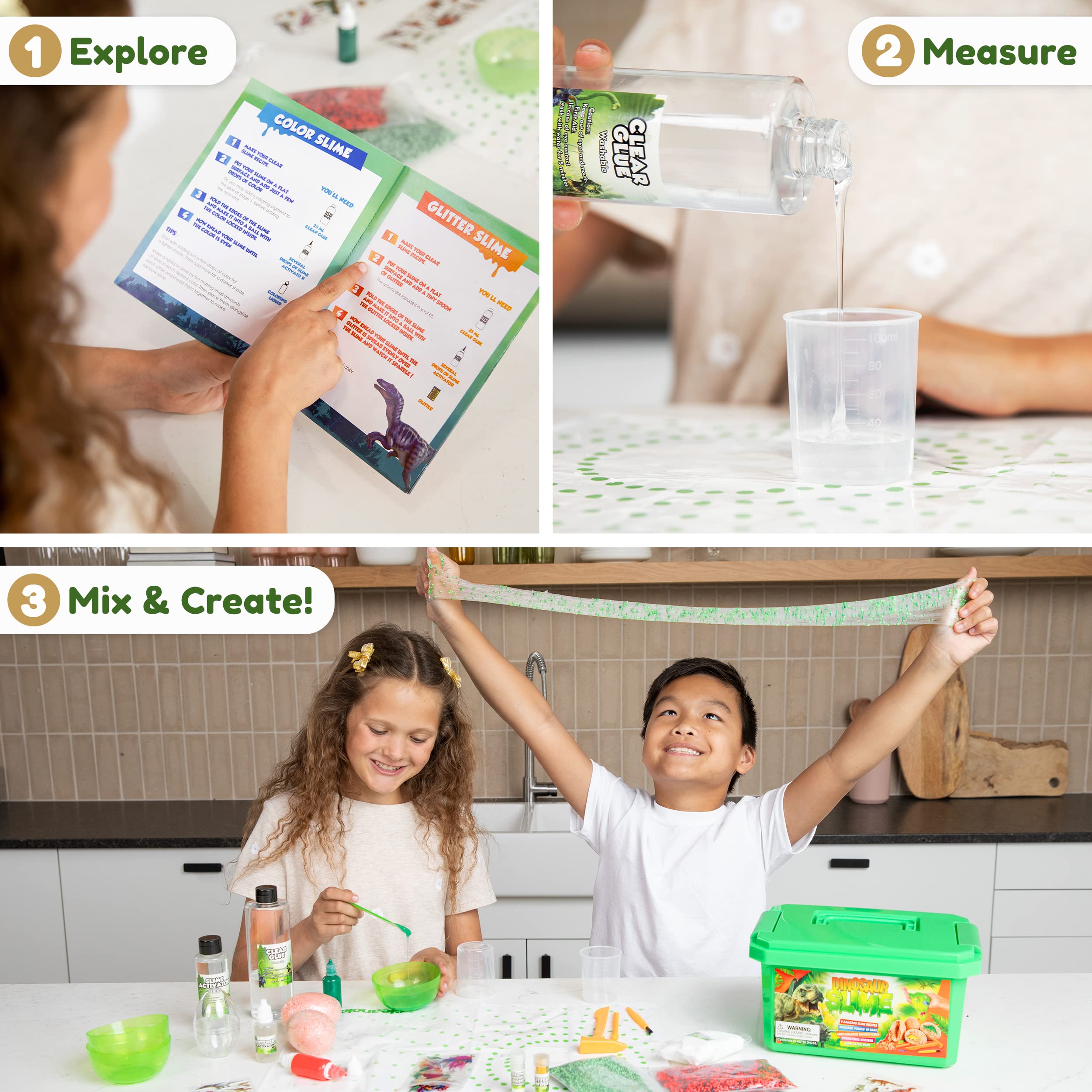 Laevo Slime Kit - DIY Slime Kits - Supplies Makes Butter Slime, Cloud Slime, Clear Slime & More Sets - Toys for 5+ Years Old  - Like New