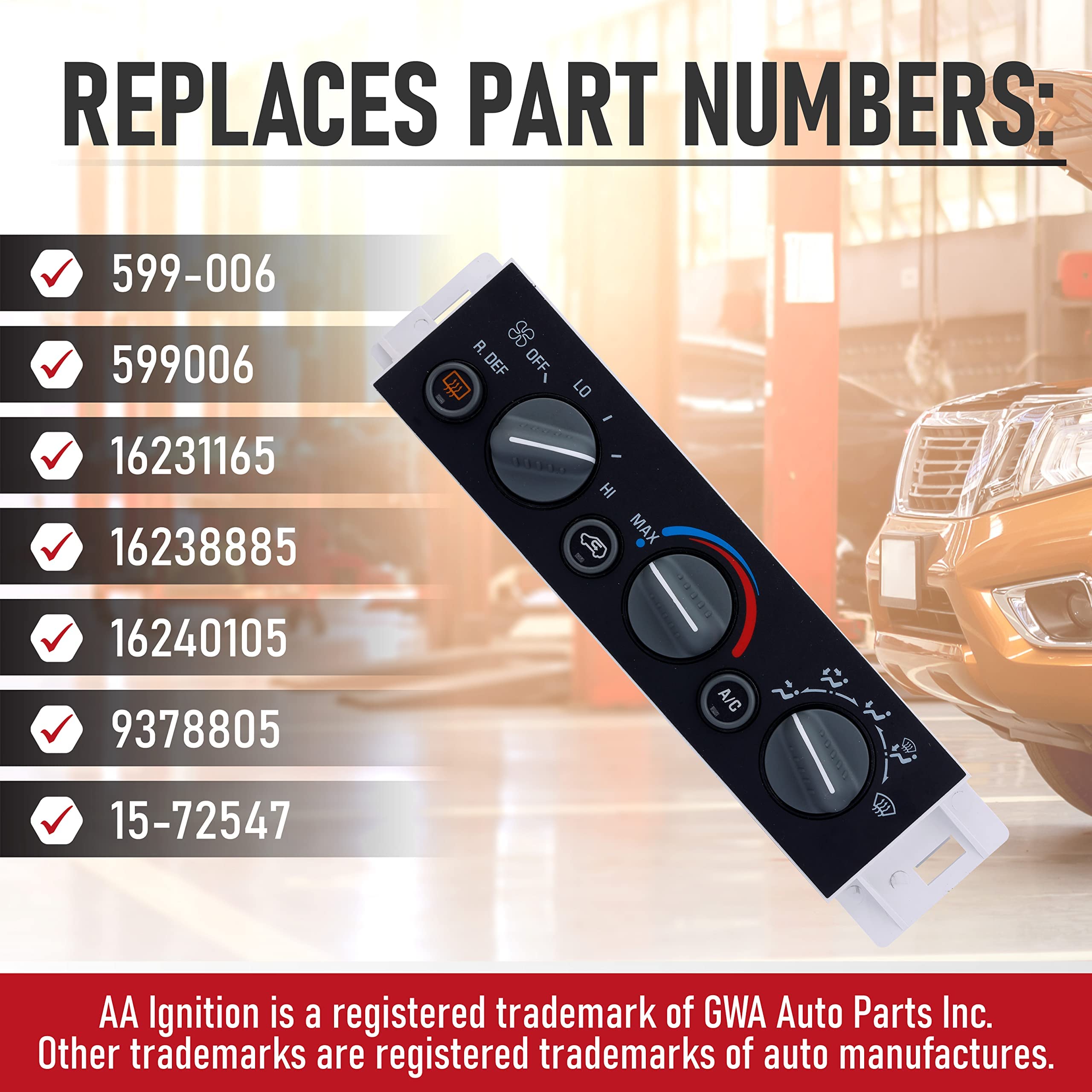 Climate Control Panels - P2  - Like New