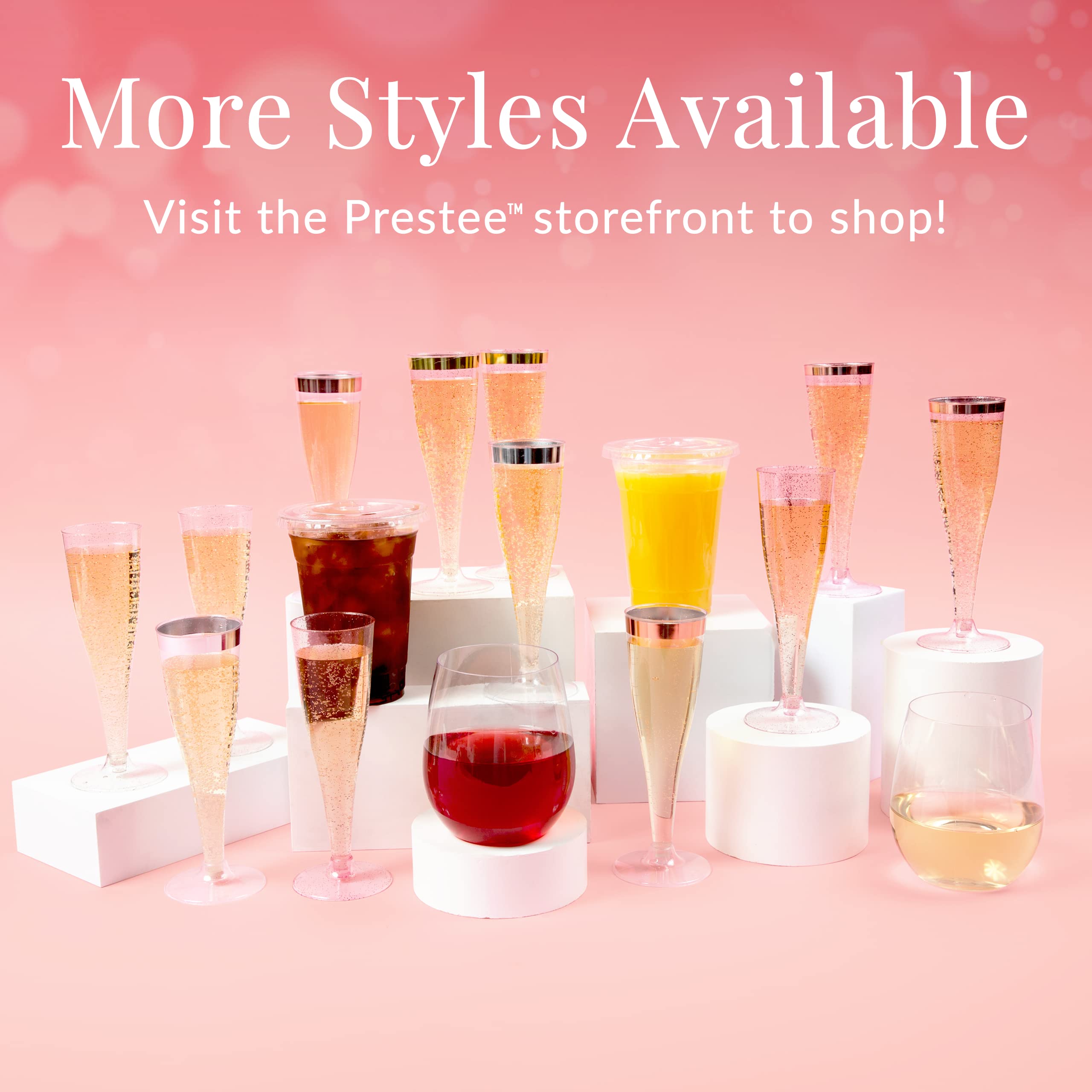 Prestee Stemless Champagne Flutes  - Like New