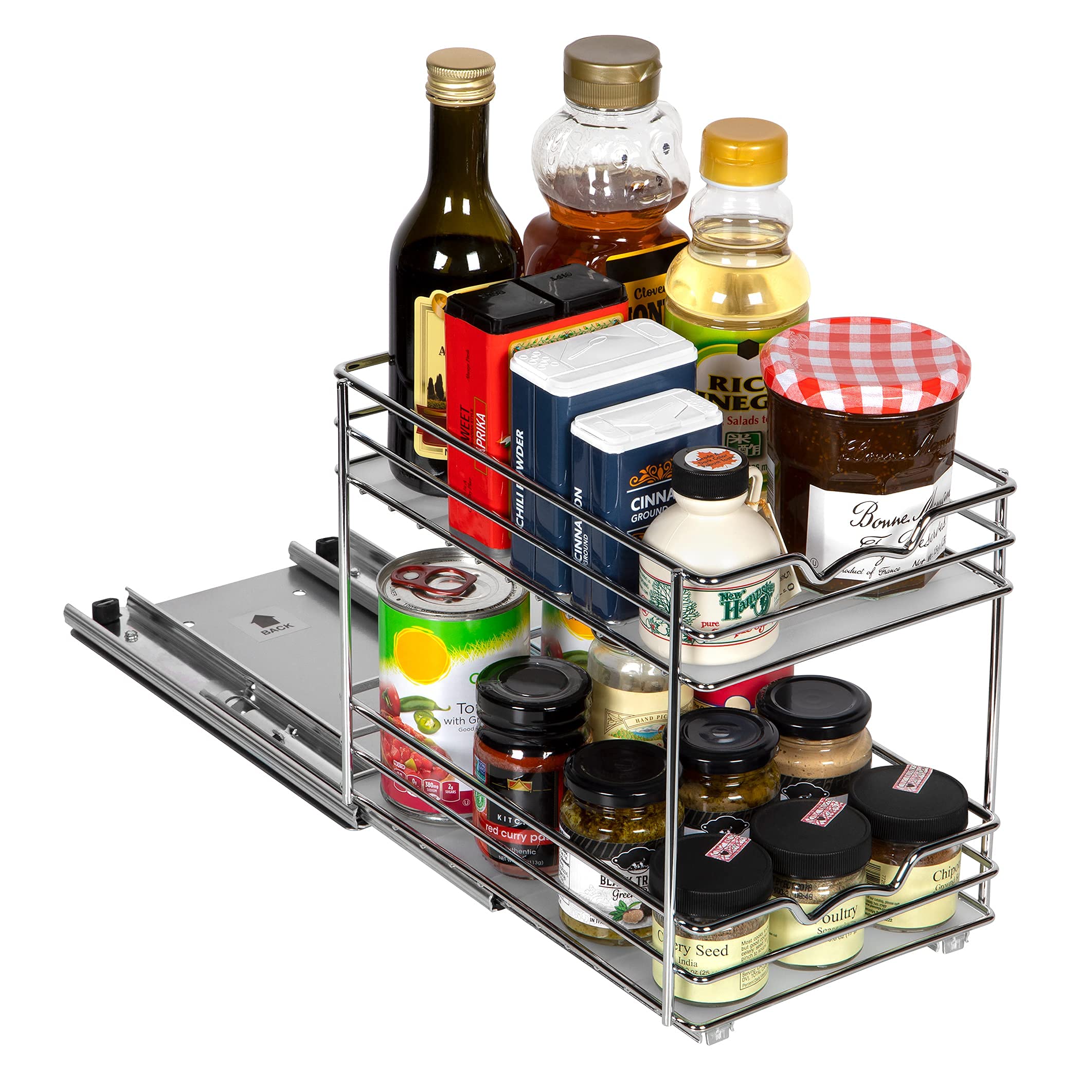 HOLDN� STORAGE Spice Rack Organizer for Cabinet, Heavy Duty - Pull Out Spice Rack 5 Year Warranty- 6" Wx10-3/8 Dx8-7/8 H Requires a 6.9� cabinet opening  - Very Good