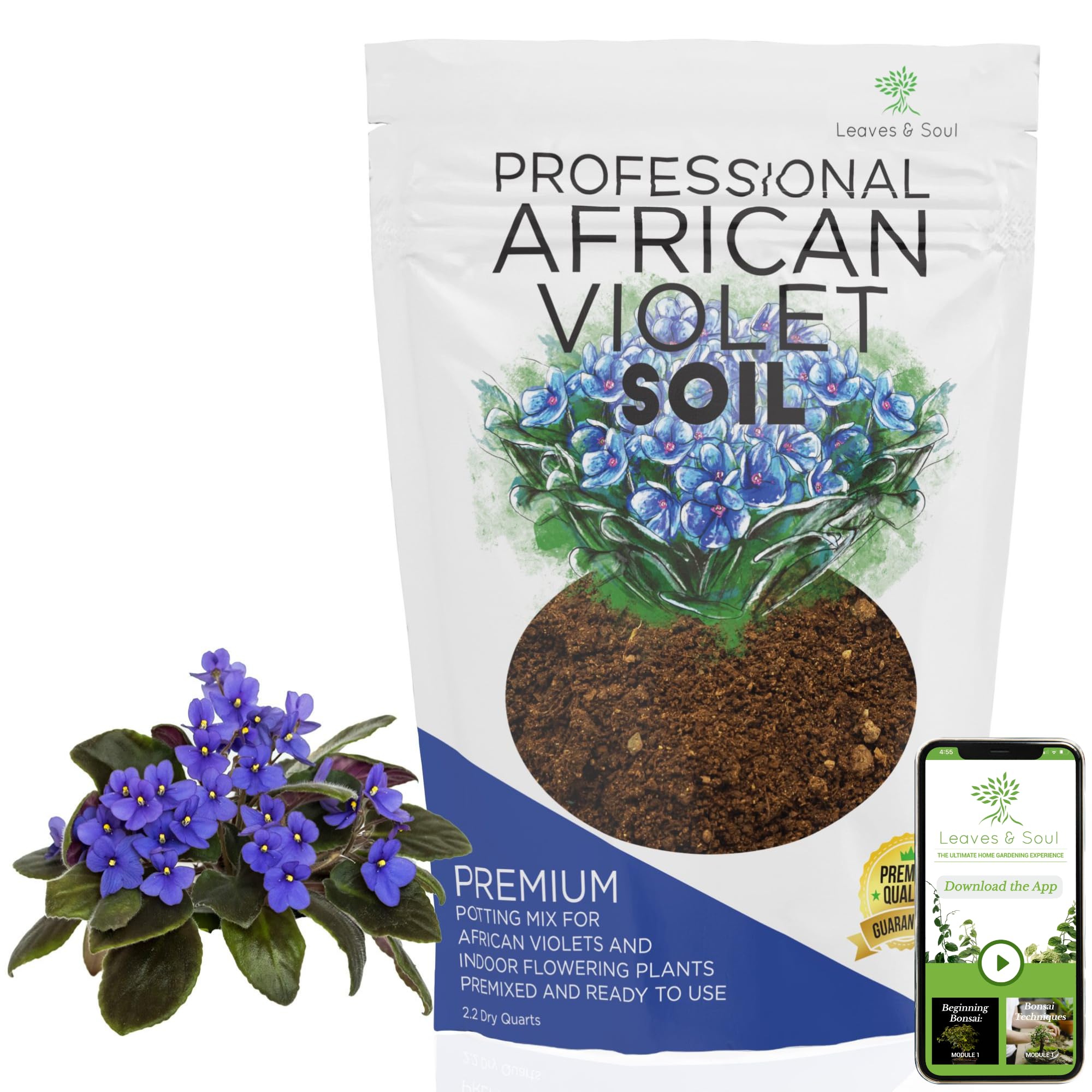 Premium Soil All Purpose Blend | Ready to Use | Extra Large 2.2 Quarts | Made in USA  - Like New