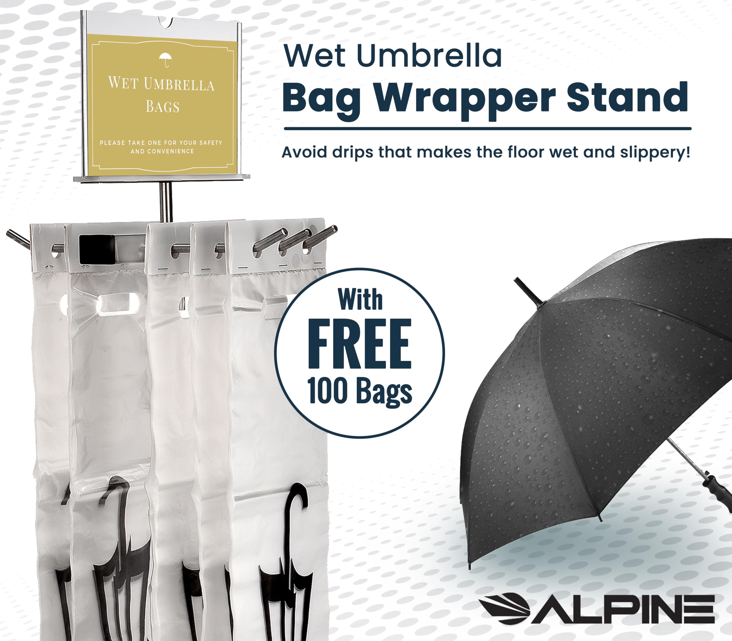 Alpine Industries Wet Umbrella Bag and Stand Variation  - Like New