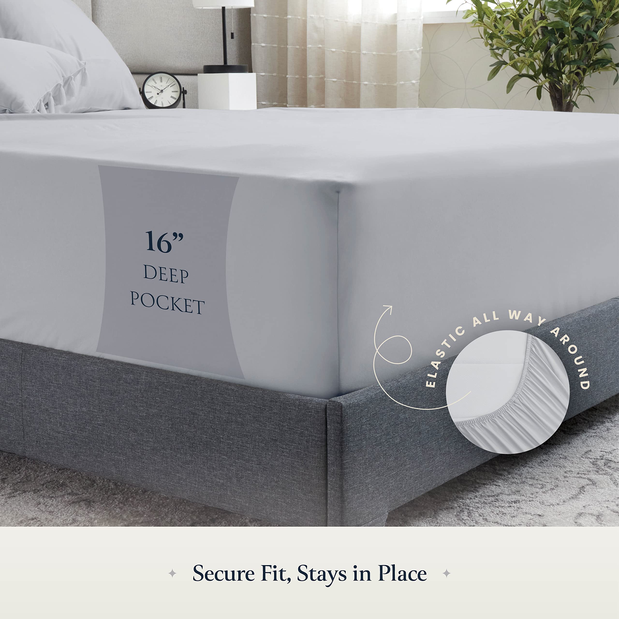 BELADOR Silky Soft King Sheet Set - Luxury 6 Piece Bed Sheets  - Acceptable