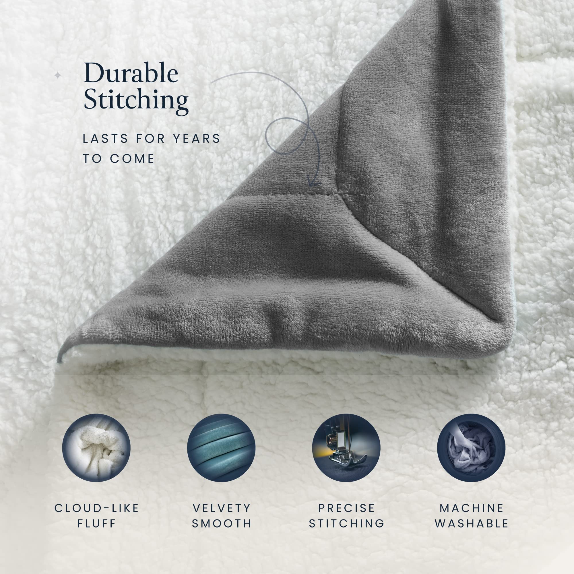 BELADOR Throw Blanket - Fleece Blankets - Soft Blanket with Sherpa Reverse Fluff - Travel Blanket for Bed, Anti-Static Blankets & Throws - Plush Lightweight Blanket, Cozy Fuzzy Couch Blanket  - Like New