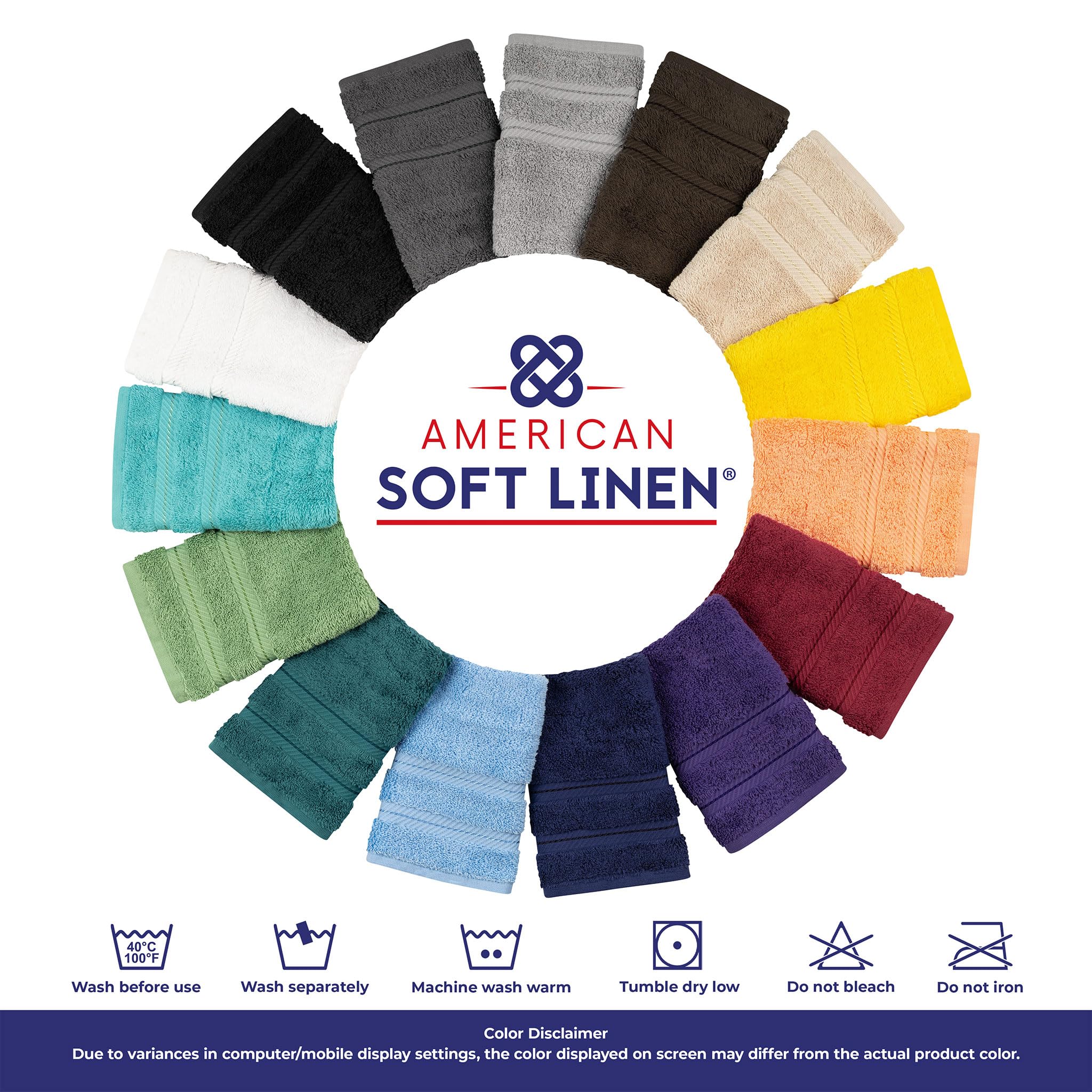 American Soft Linen Bath Towels for Bathroom, 100% Turkish Cotton Large Bath Towel Sets  - Like New