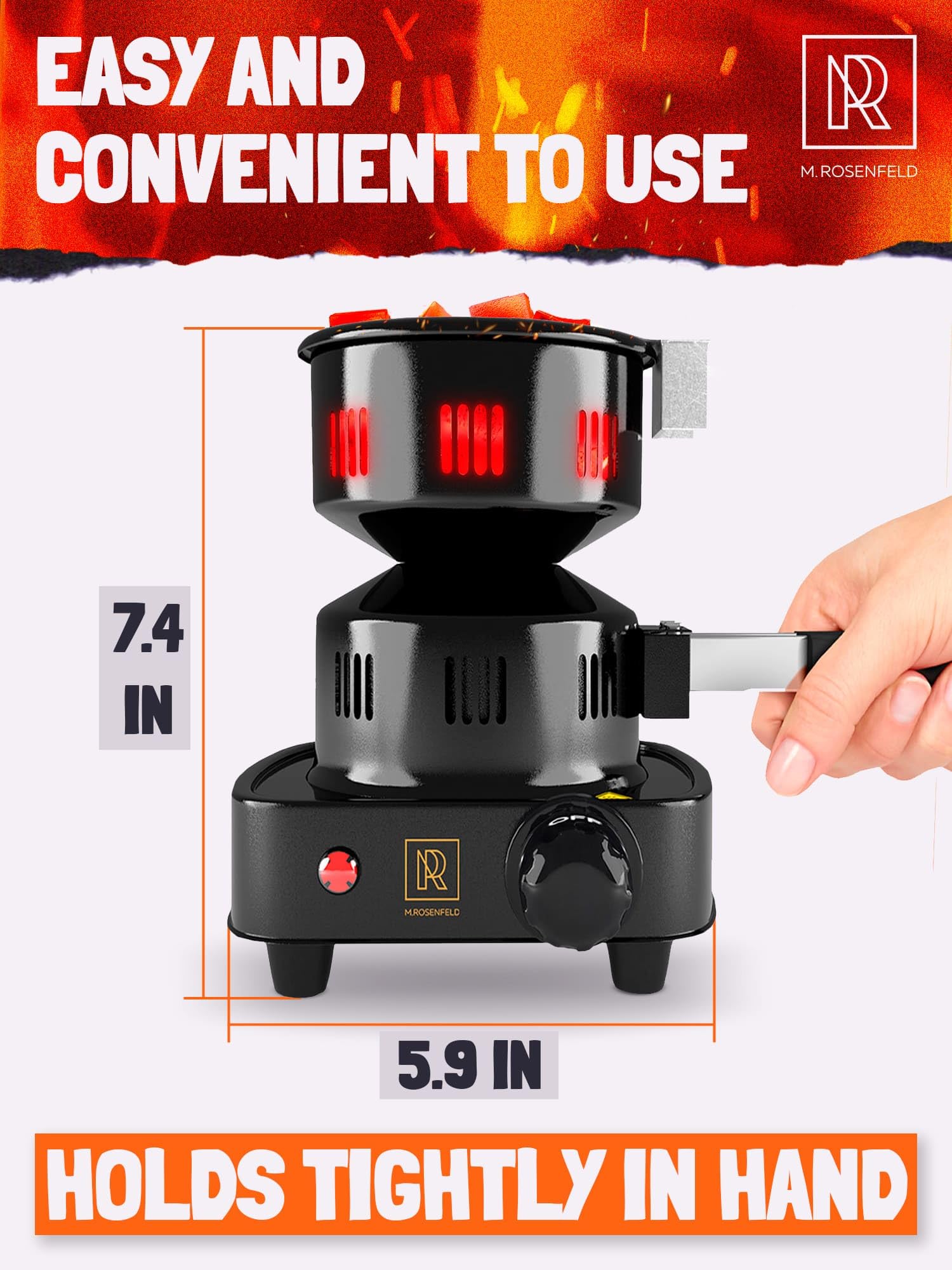 Hookah Coal Burner for Hookah � Premium FIRE Tower Multipurpose Electric Stove for Hookah Coals Burner for Shisha, Free Hookah Tongs, overheat Protection, Hookah Charcoal Burner for Hookah Cubes  - Acceptable