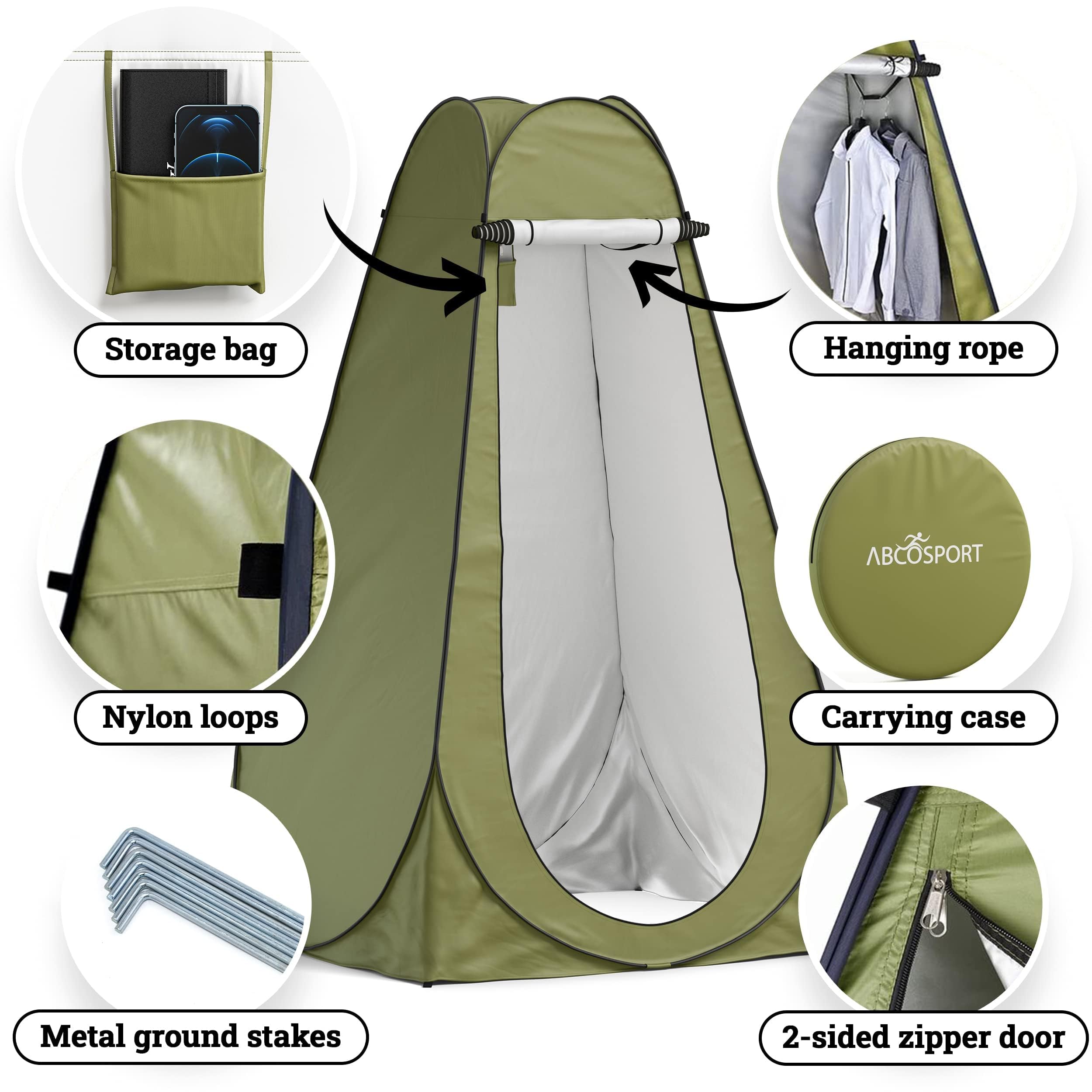 hanging shower tent ABCO Pop Up Privacy Tent Instant Portable Outdoor Shower Tent, Camp To