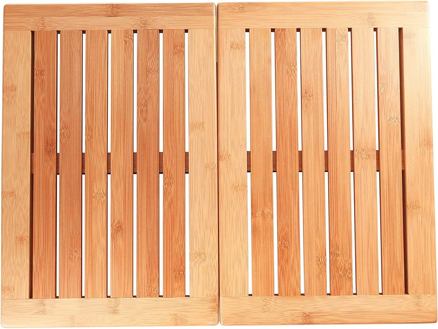 Bamb�si Premium Bamboo Bath Mat - Foldable Wood Shower Mat for Easy Storage, Non-Slip Bathroom Mat, Versatile for Indoor and Outdoor Use, Ideal Floor Mat for Spa, Sauna, Pool, 24" x 18"  - Like New