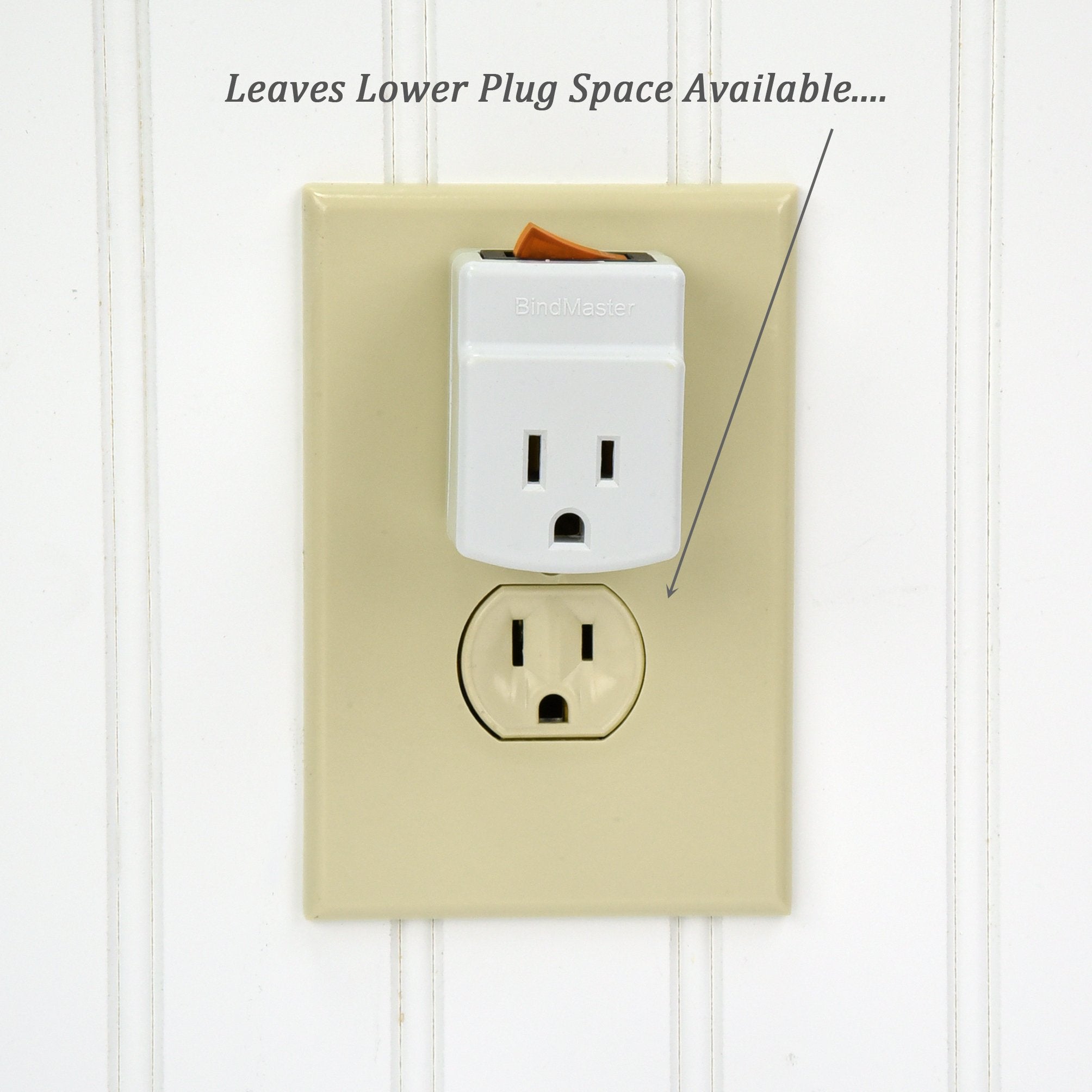 New! 3 Prong Grounded Single Port Power Adapter for Outlet with Orange Indicator On/Off Switch to be Energy Saving (3 Pack)  - Acceptable